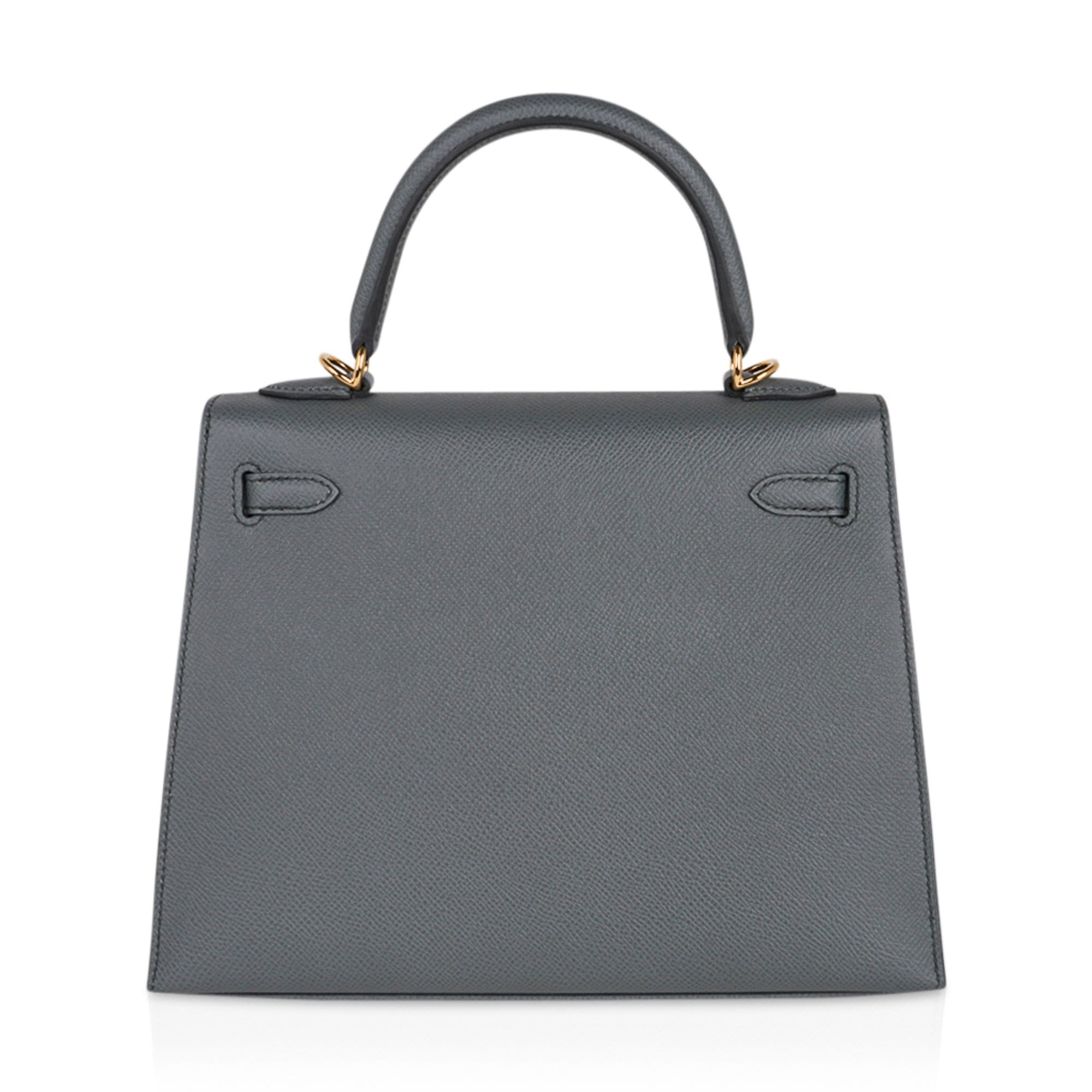 Hermes Kelly 25cm Sellier Bag In Gris Asphalt Epsom Leather 