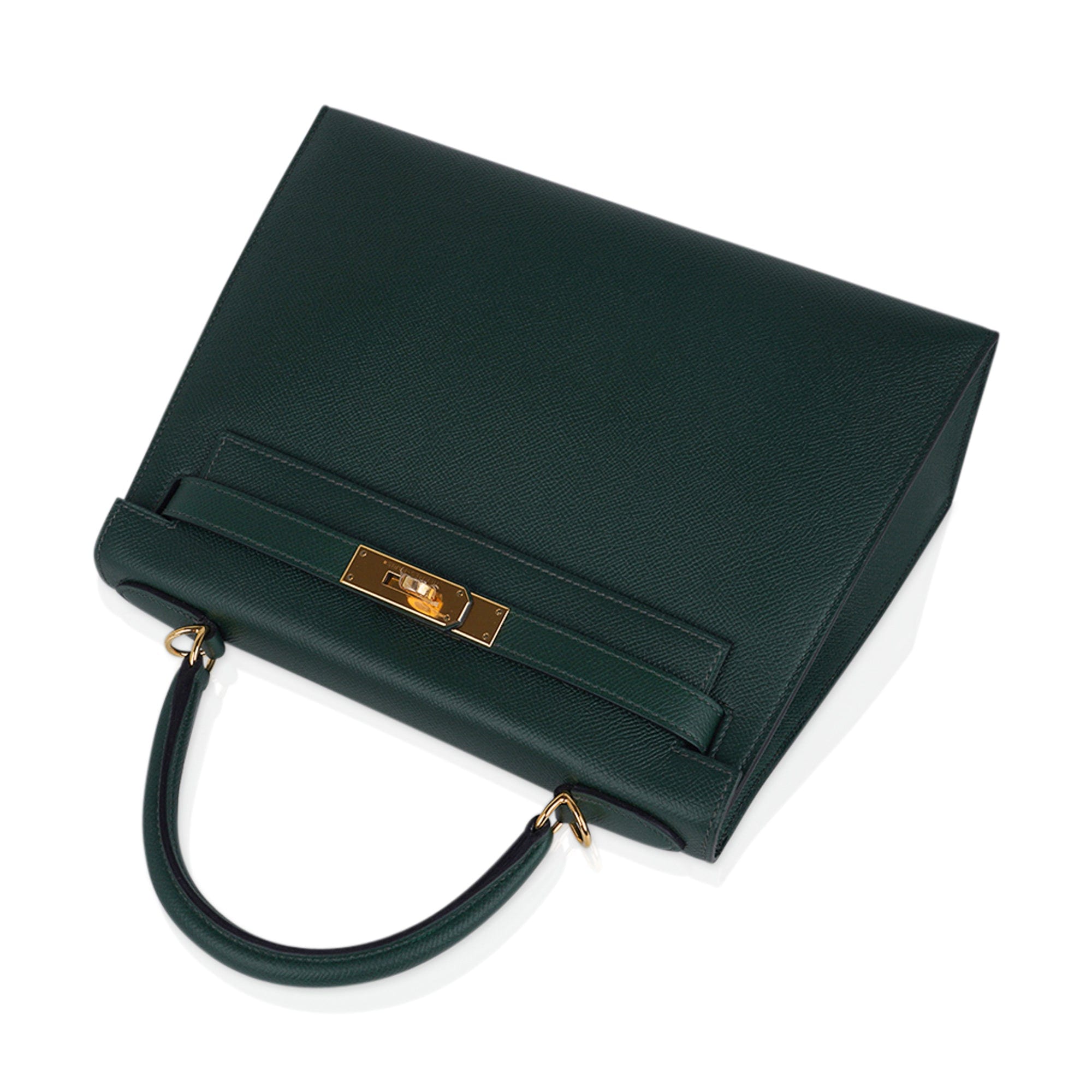 Ginza Xiaoma - Kelly 32 in Vert Anglais Epsom leather and