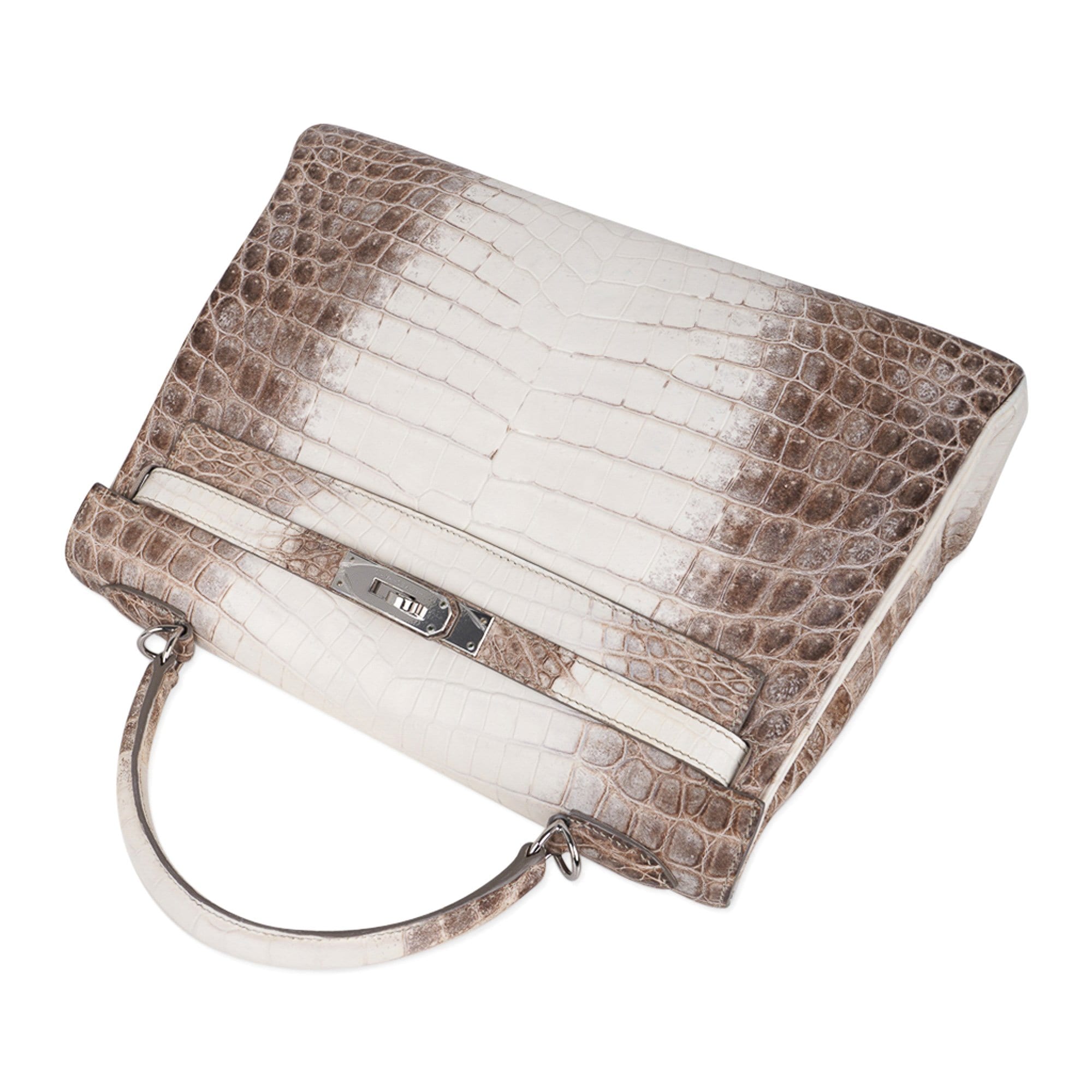Hermes Limited Edition Kelly 32 Bag in Himalaya Crocodile with