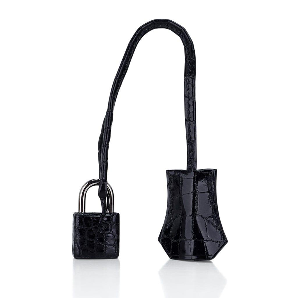 Kelly 32 crocodile handbag Hermès Black in Crocodile - 36386850