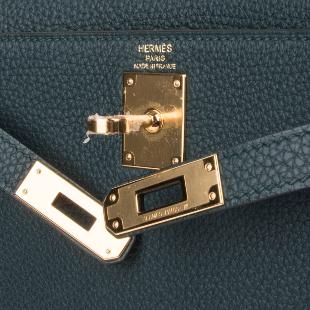 Hermes Kelly Ado Backpack Clemence Leather Gold Hardware In Orange