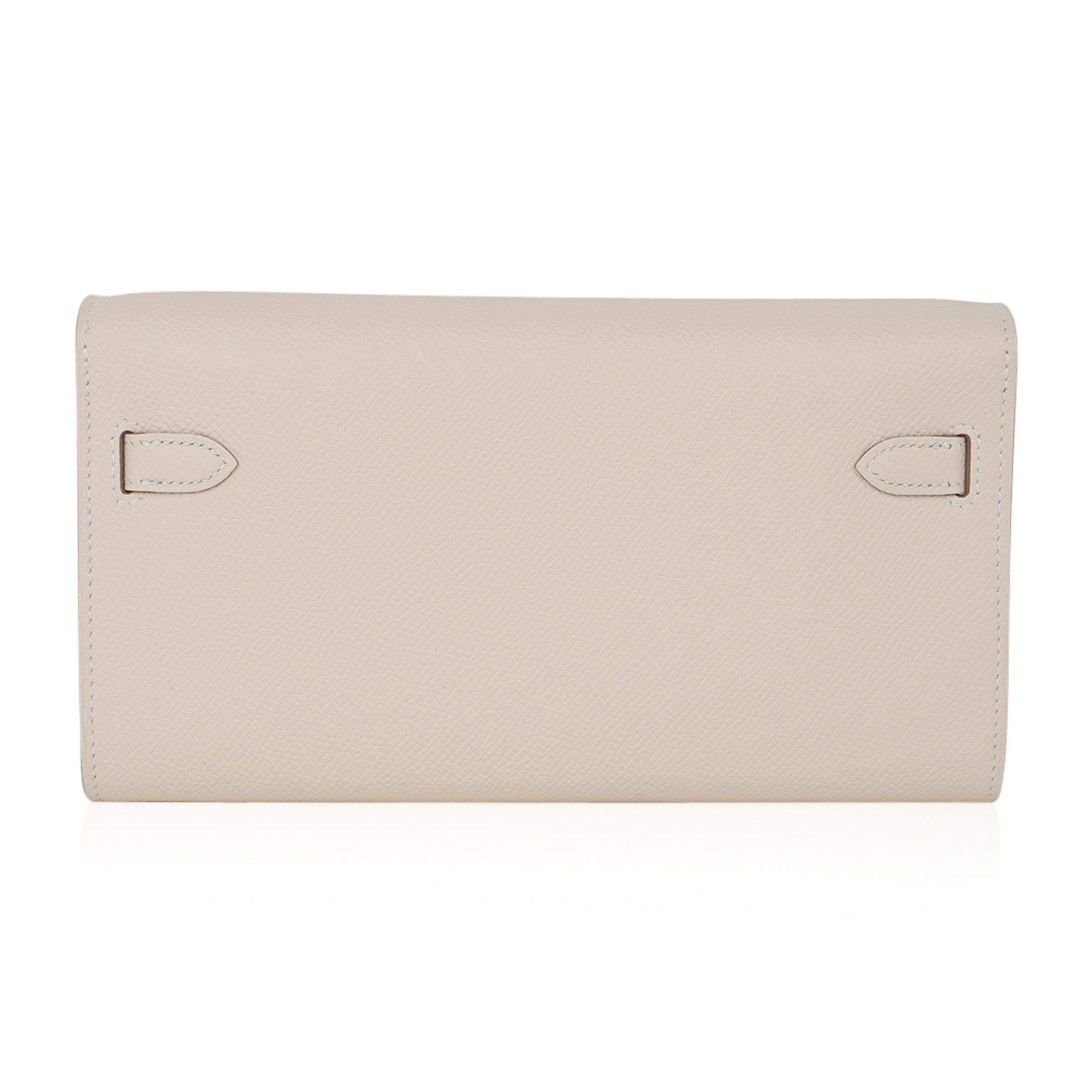 Kelly Classique To Go Wallet Craie Epsom Gold Hardware