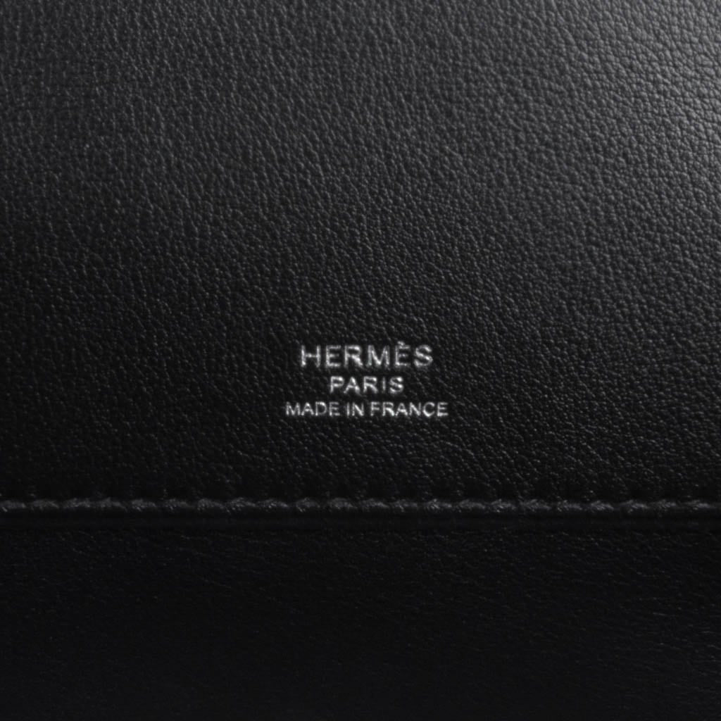 Hermès Kelly Cut Clutch Black Swift leather Gold Hardware