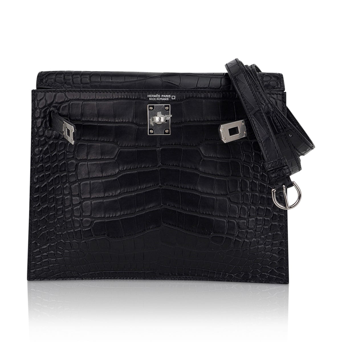 Kelly danse leather crossbody bag Hermès Black in Leather - 7827045