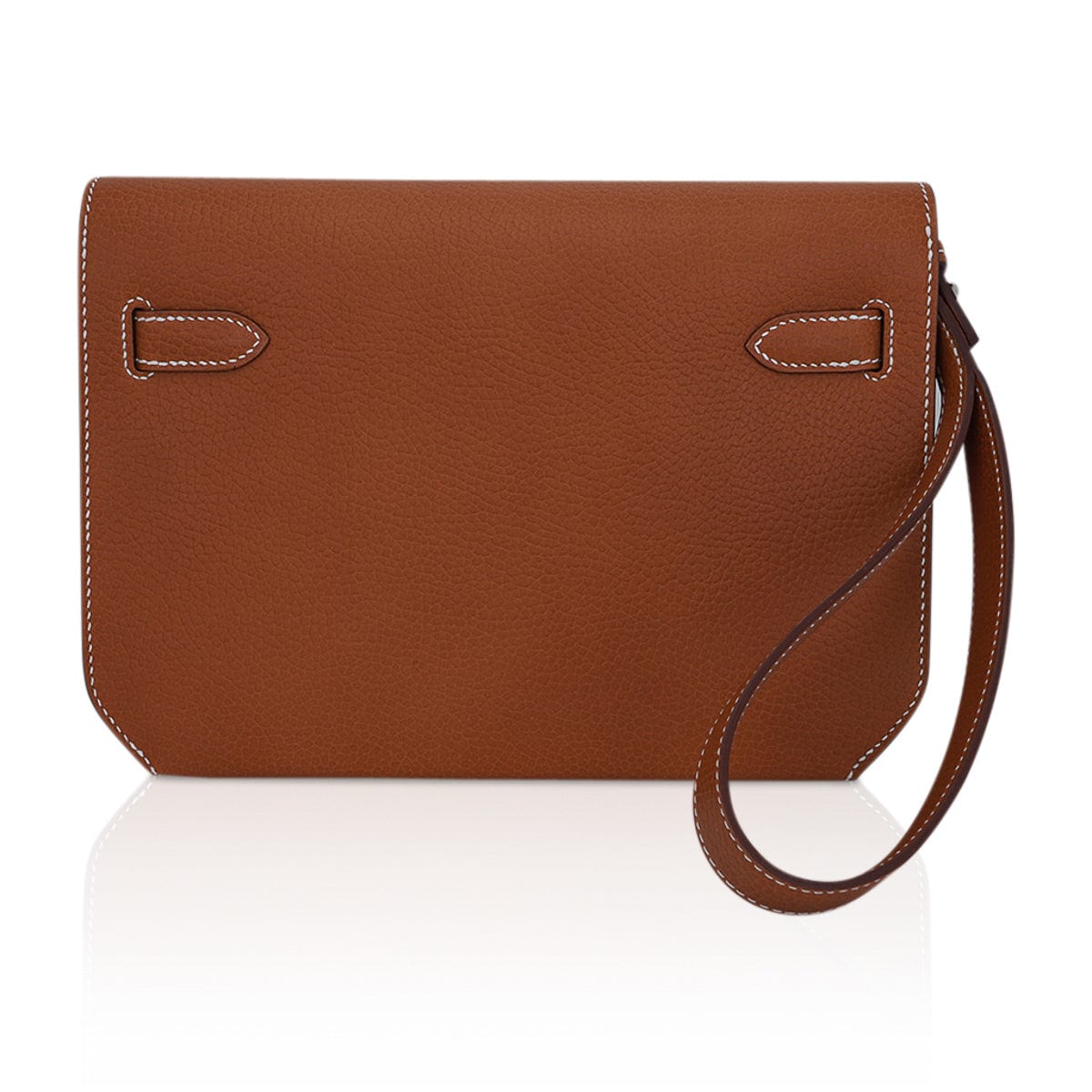 Hermes Kelly Depeches Pouch Vache Liegee 25 Brown