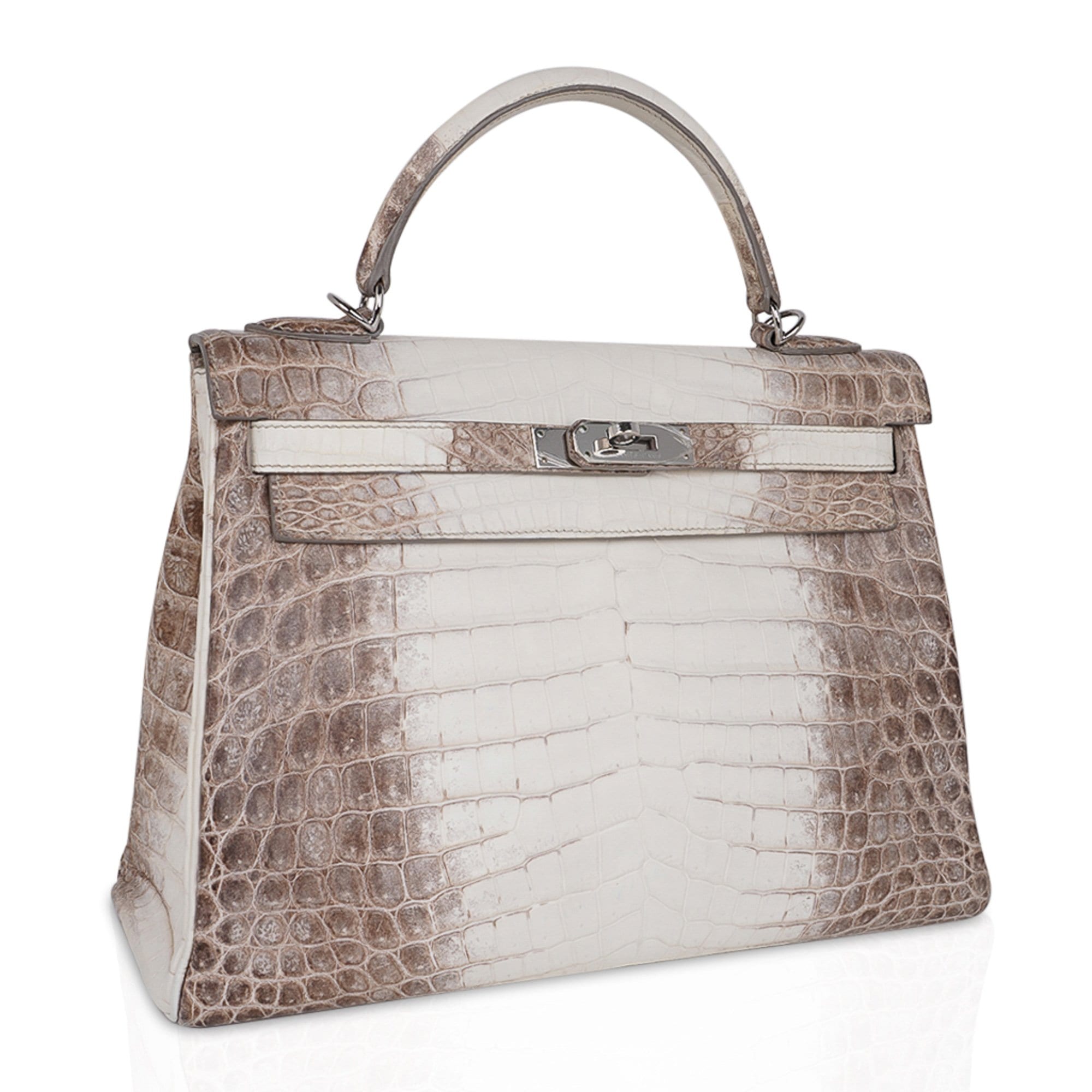 Hermes Limited Edition Kelly 32 Bag Himalaya Crocodile with