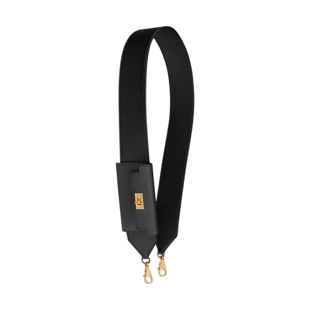 Hermes Tressage 25MM Bag Strap Gold / Black / Craie Epsom Gold Hardwar –  Mightychic