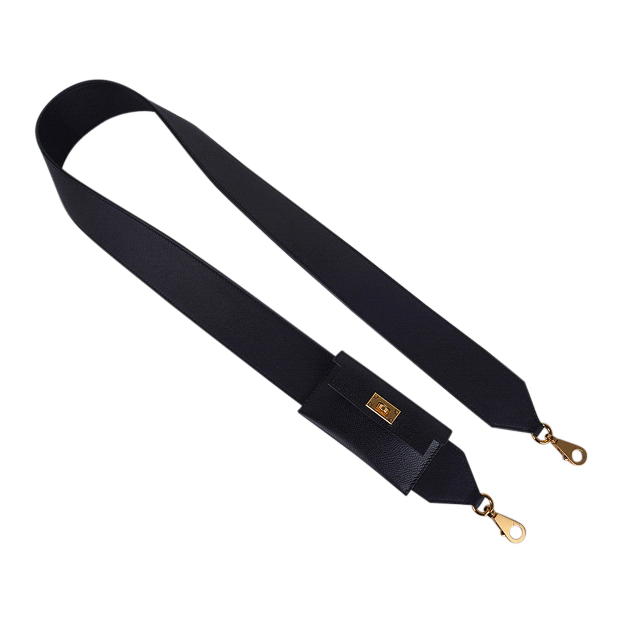HERMES Shoulder Strap For Kelly Taurillon Clemence Gold Accessories 58327