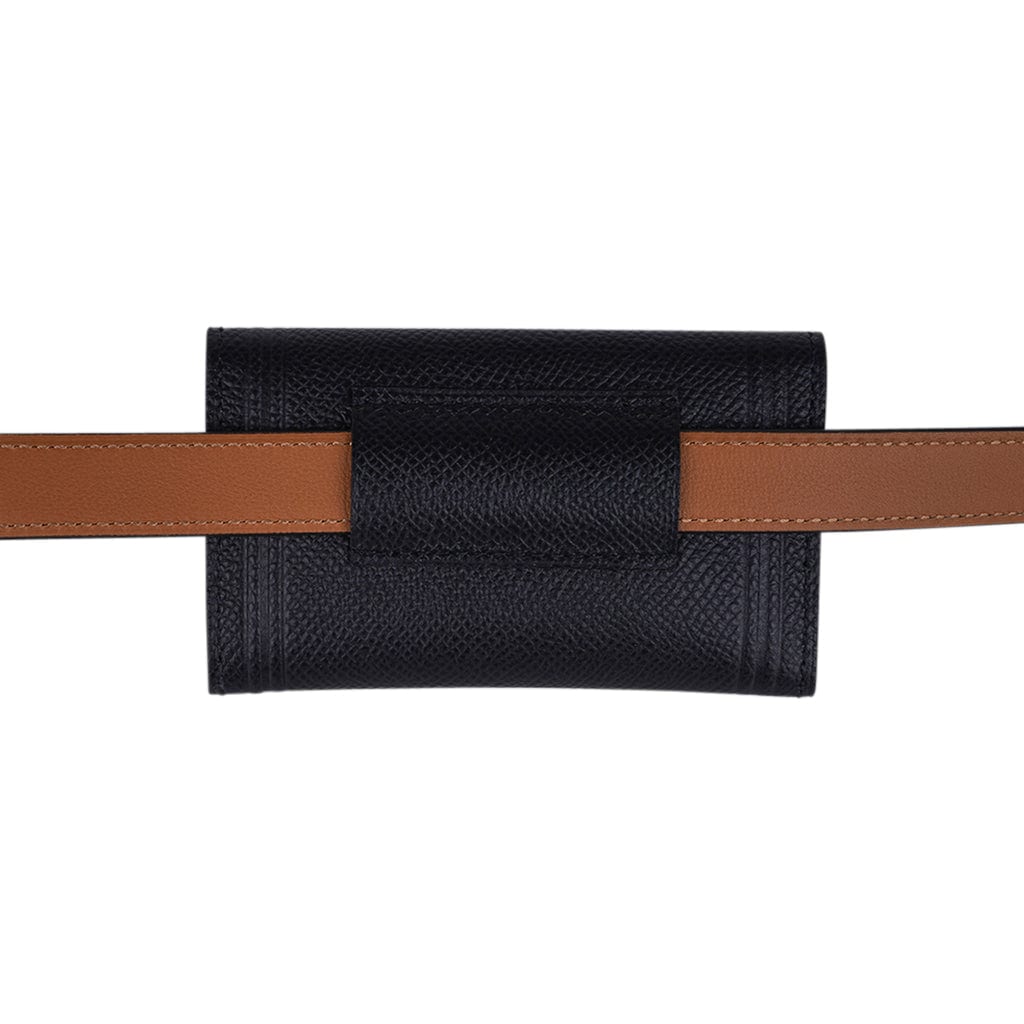 Kelly pocket leather belt Hermès Black size S International in Leather -  30840055