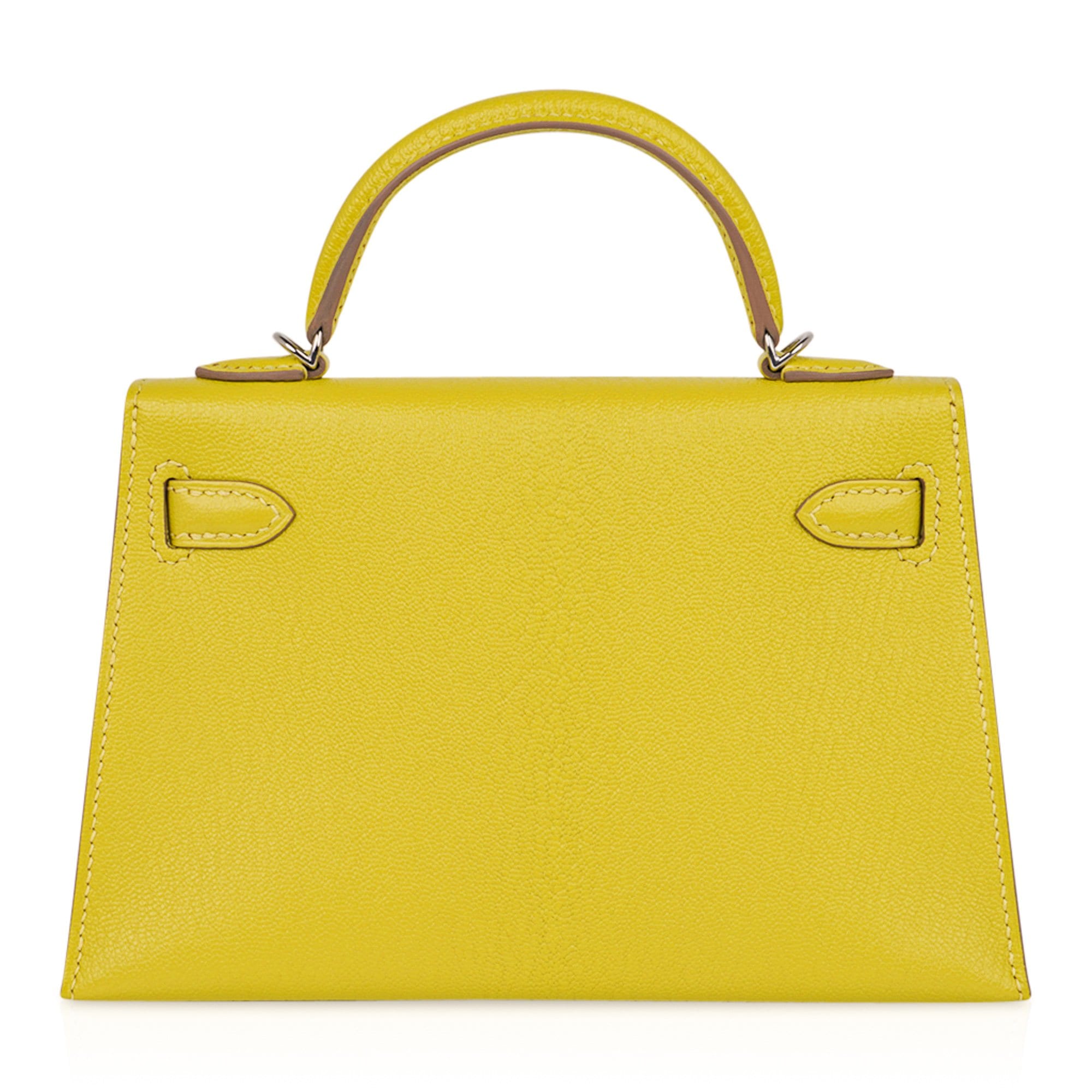 Hermes Kelly 25 Lime Epsom Sellier Bag Gold Hardware