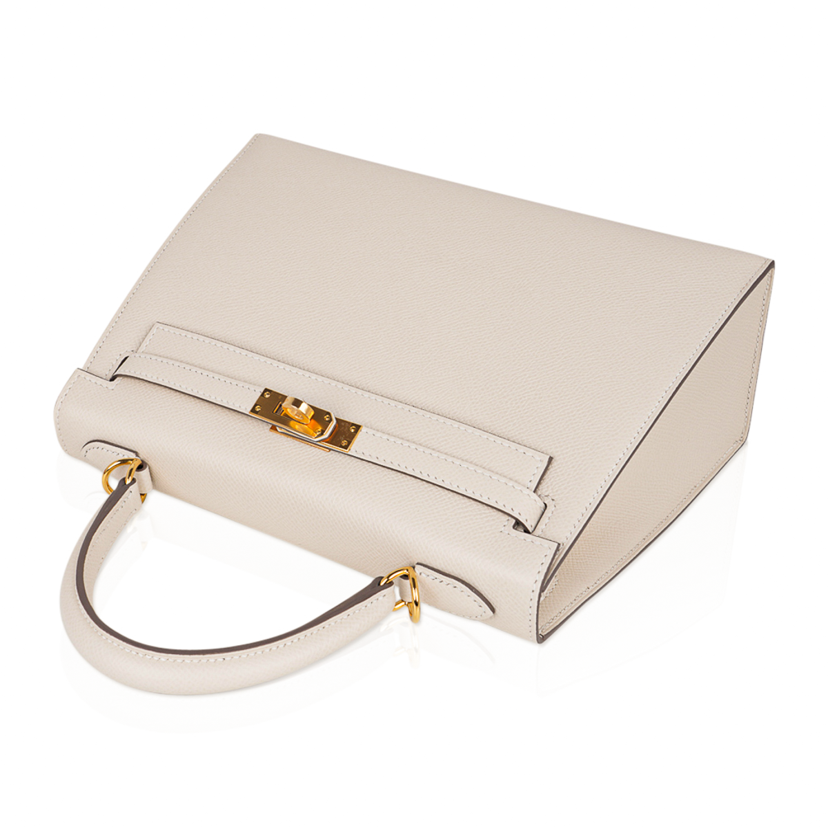 Hermes Kelly 25 Sellier Bag Neutral Craie Epsom Gold Hardware
