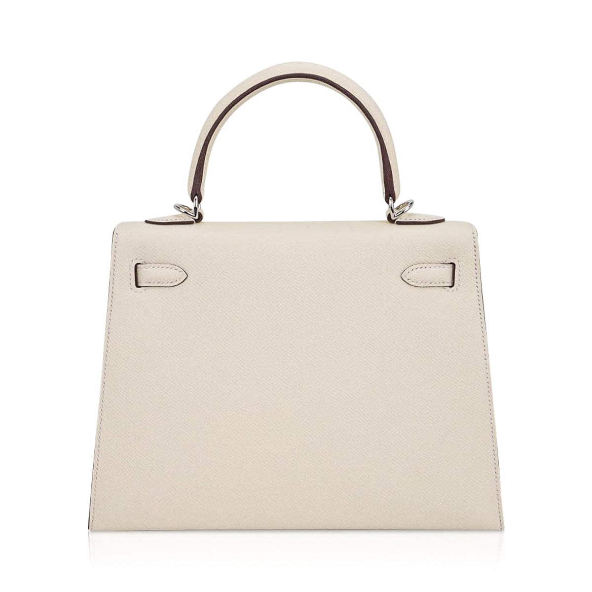 Hermes Kelly 25 Sellier Bag Nata Epsom Leather with Palladium Hardware