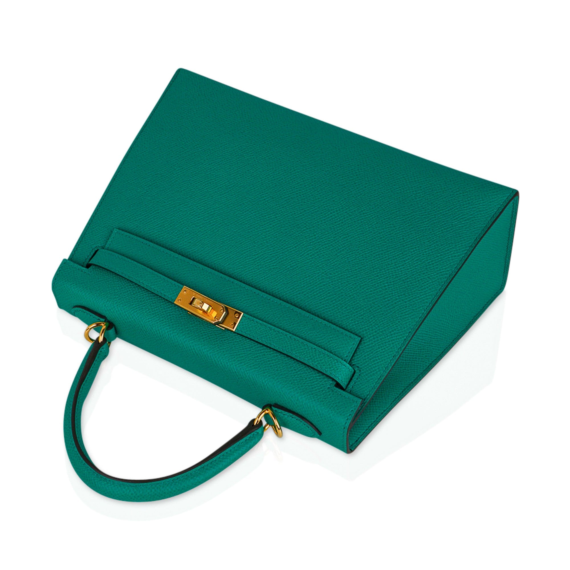 Hermes Kelly 25 Vert Jade Gold Sellier Epsom Green Shoulder Bag Z Stam -  Chicjoy