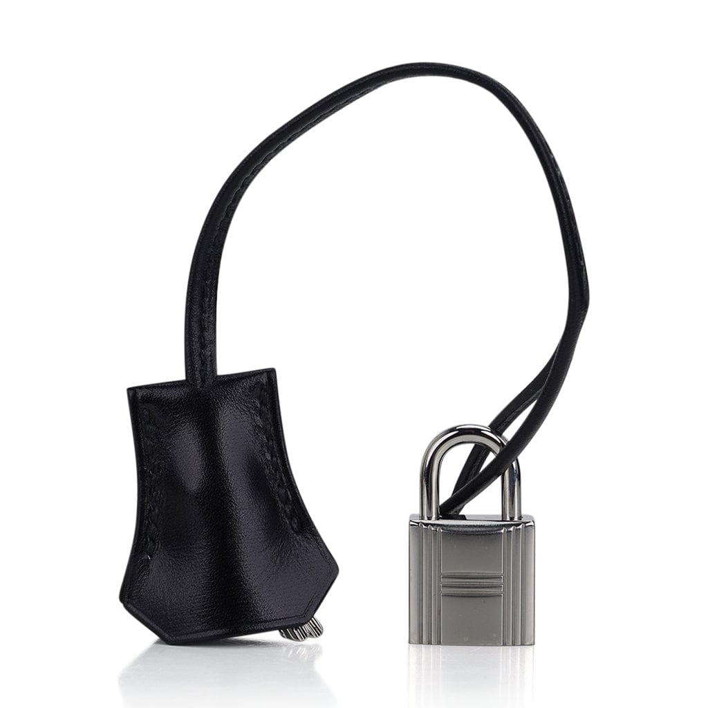 Hermès Kelly 28 Noir (Black) Sellier Box Palladium Hardware PHW