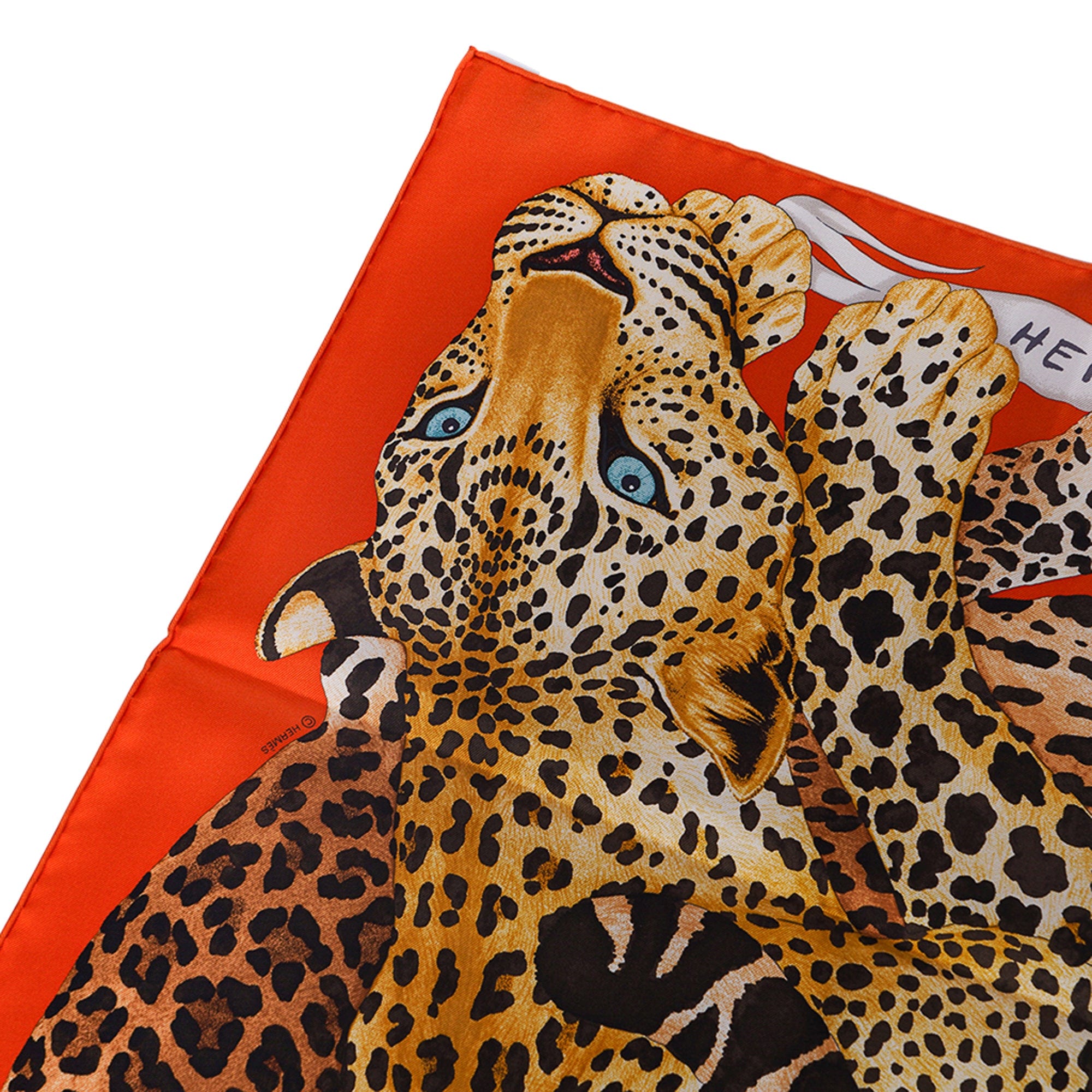 Hermes Silk Scarf 90 Lazy Leopardesses Potiron/ Brun/ Miel – Mightychic
