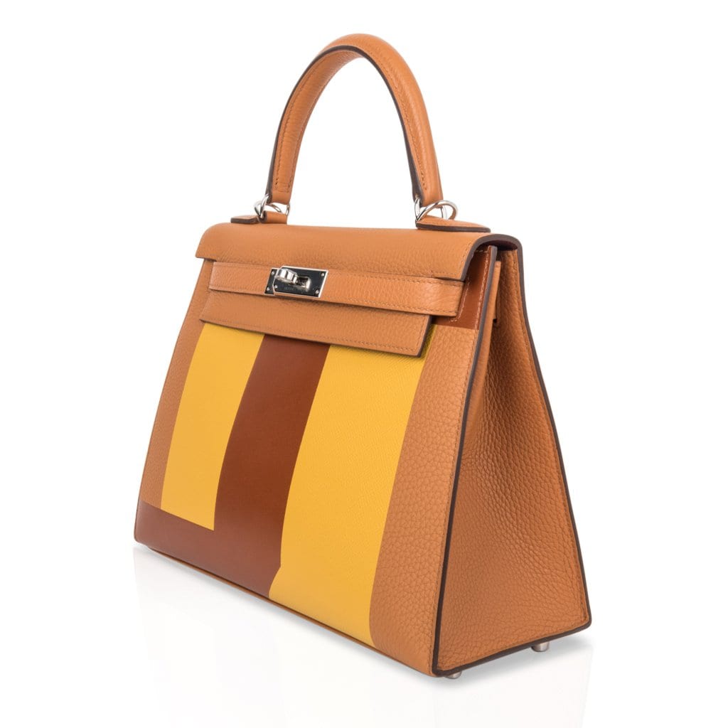 Hermes Kelly Bag, Orange, 35cm, Clemence with Palladium