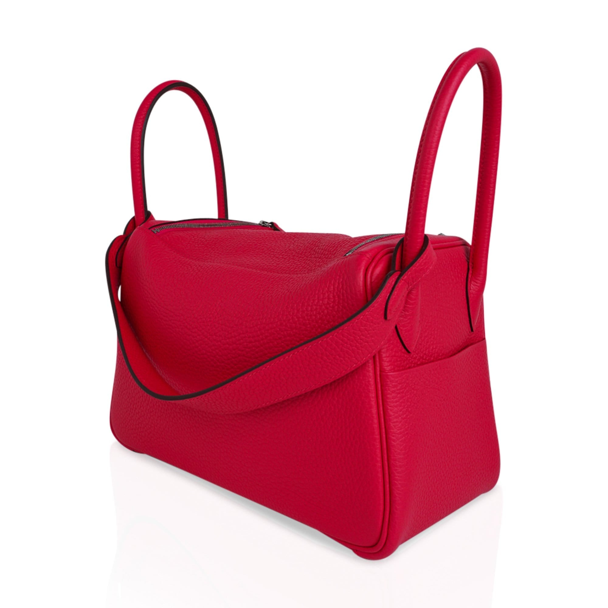 Hermes Lindy Bag Clemence 26 Red 79559465