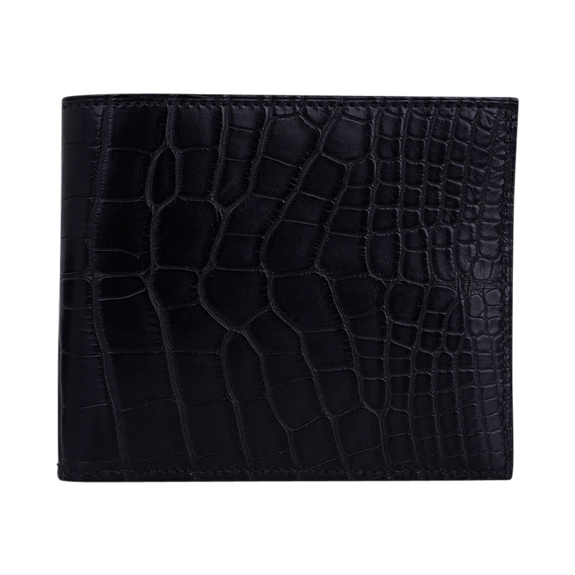 Hermes Wallet Portefeuille MC2 Copernic Matte Alligator Black New