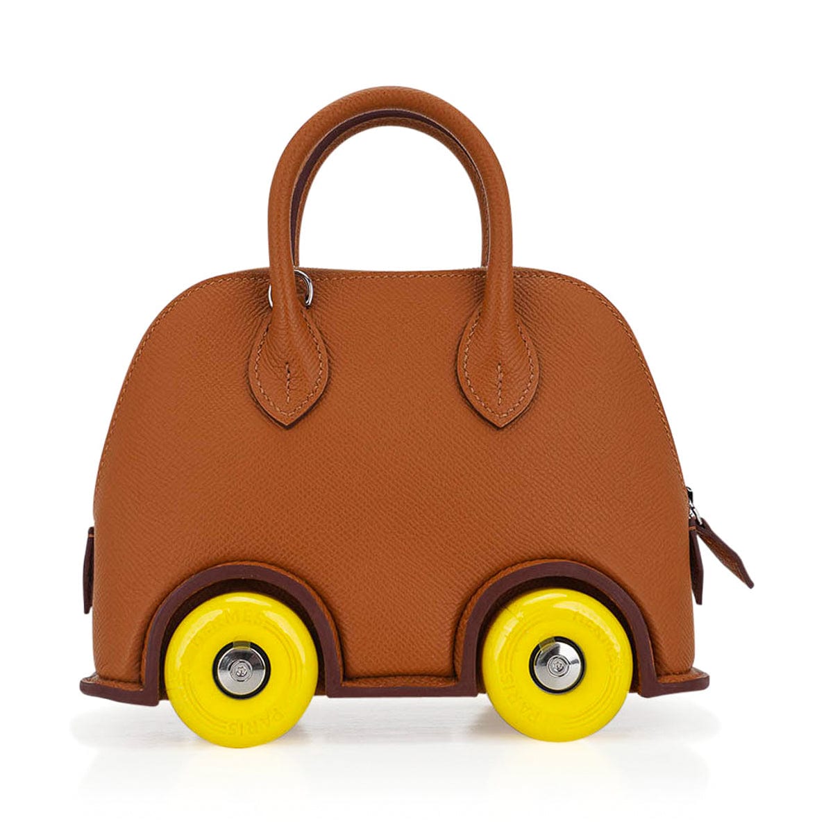 Hermes Limited Edition Mini Bolide 1923 Bag On Wheels in Gold Togo Leather  and Palladium Hardware