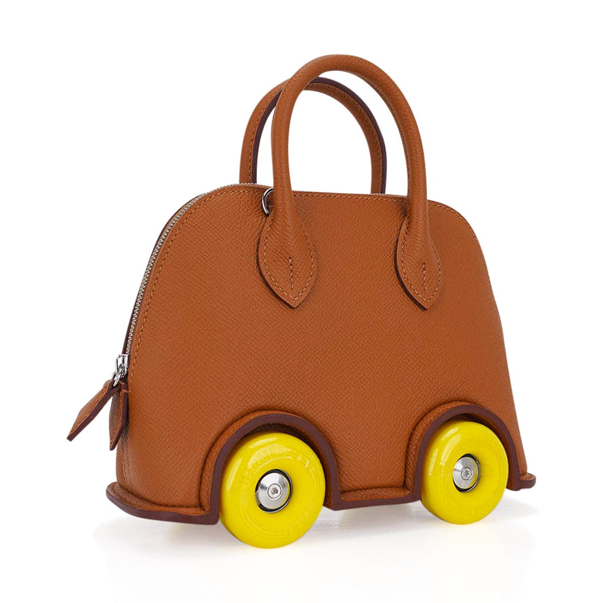 Hermes Limited Edition Mini Bolide 1923 Bag On Wheels in Gold Togo Lea –  Mightychic