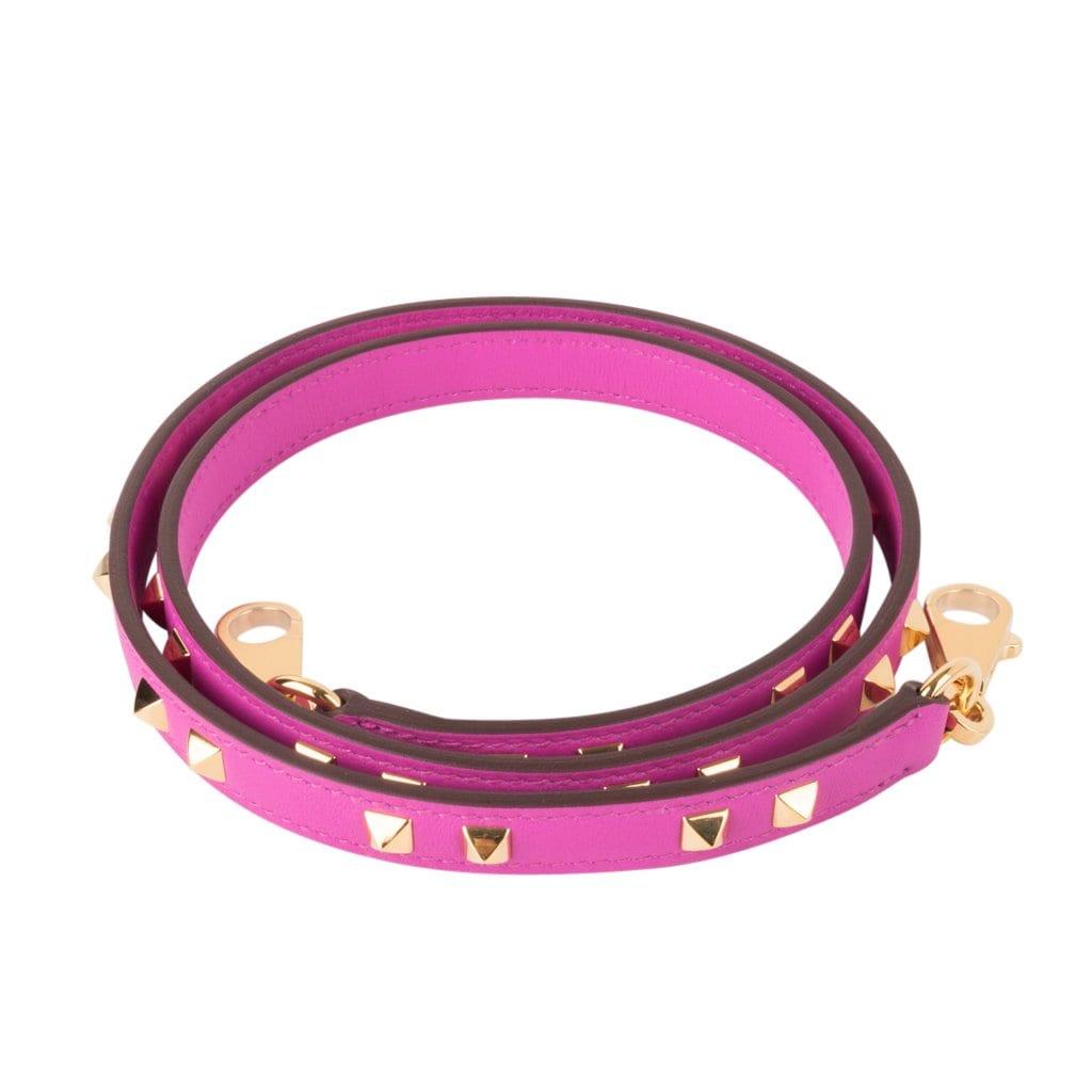 Hermes Mini Dog Carres Bag Strap 16mm Magnolia Pink Gold Hardware –  Mightychic