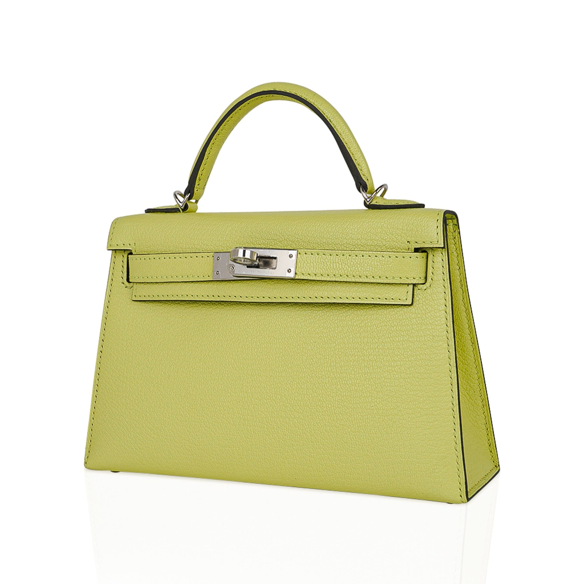 Hermes Kelly Pochette Bag Lime Clutch Gold Hardware Swift Leather –  Mightychic