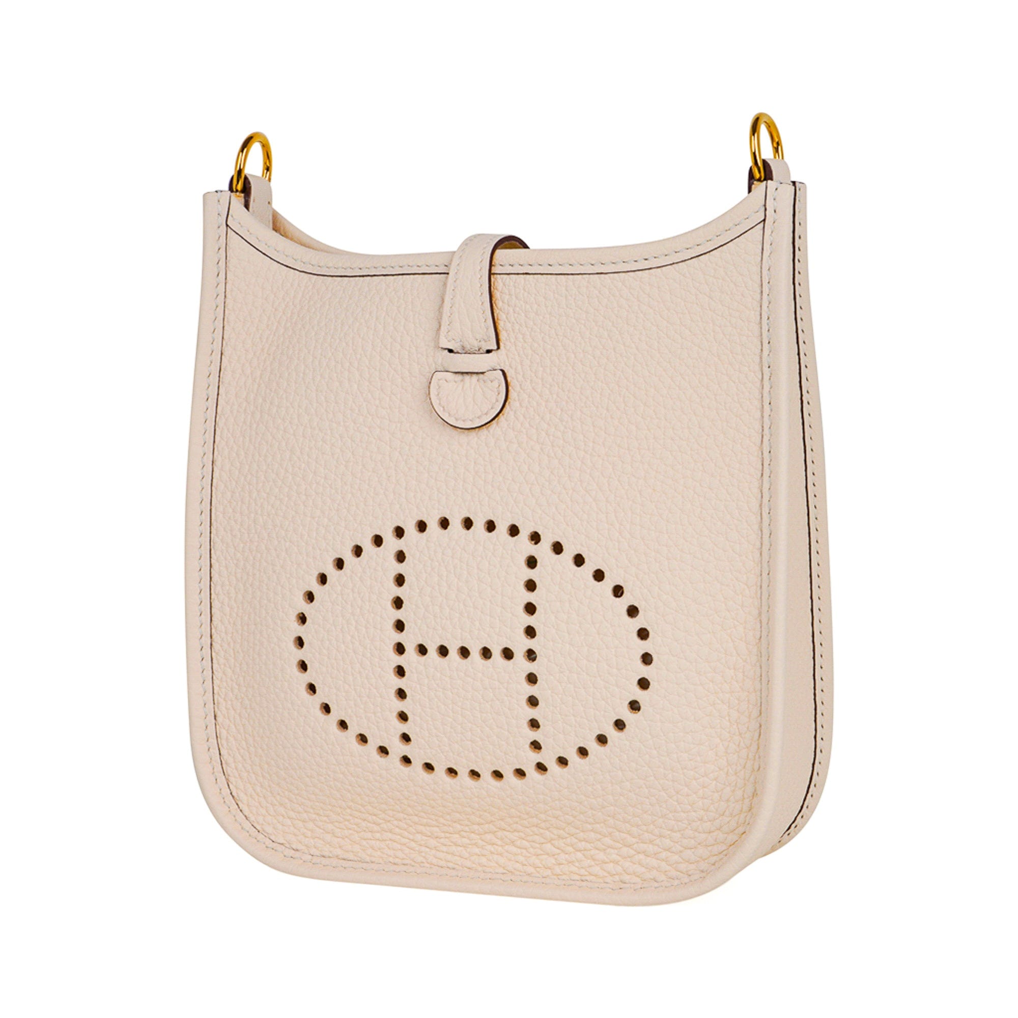 Hermès Evelyne 16 e TPM Bag Nata Clemence Ivory White Leather
