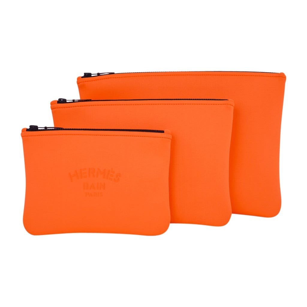 Preloved Hermes Neon Orange Pouch X6QC7X3 040323 – KimmieBBags LLC
