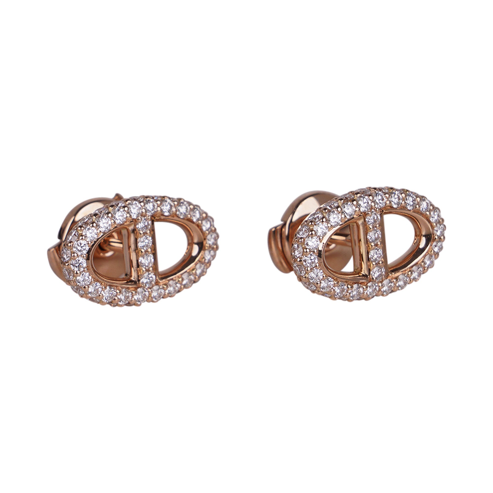 Hermes New Farandole Diamond Rose Gold Earrings – Mightychic