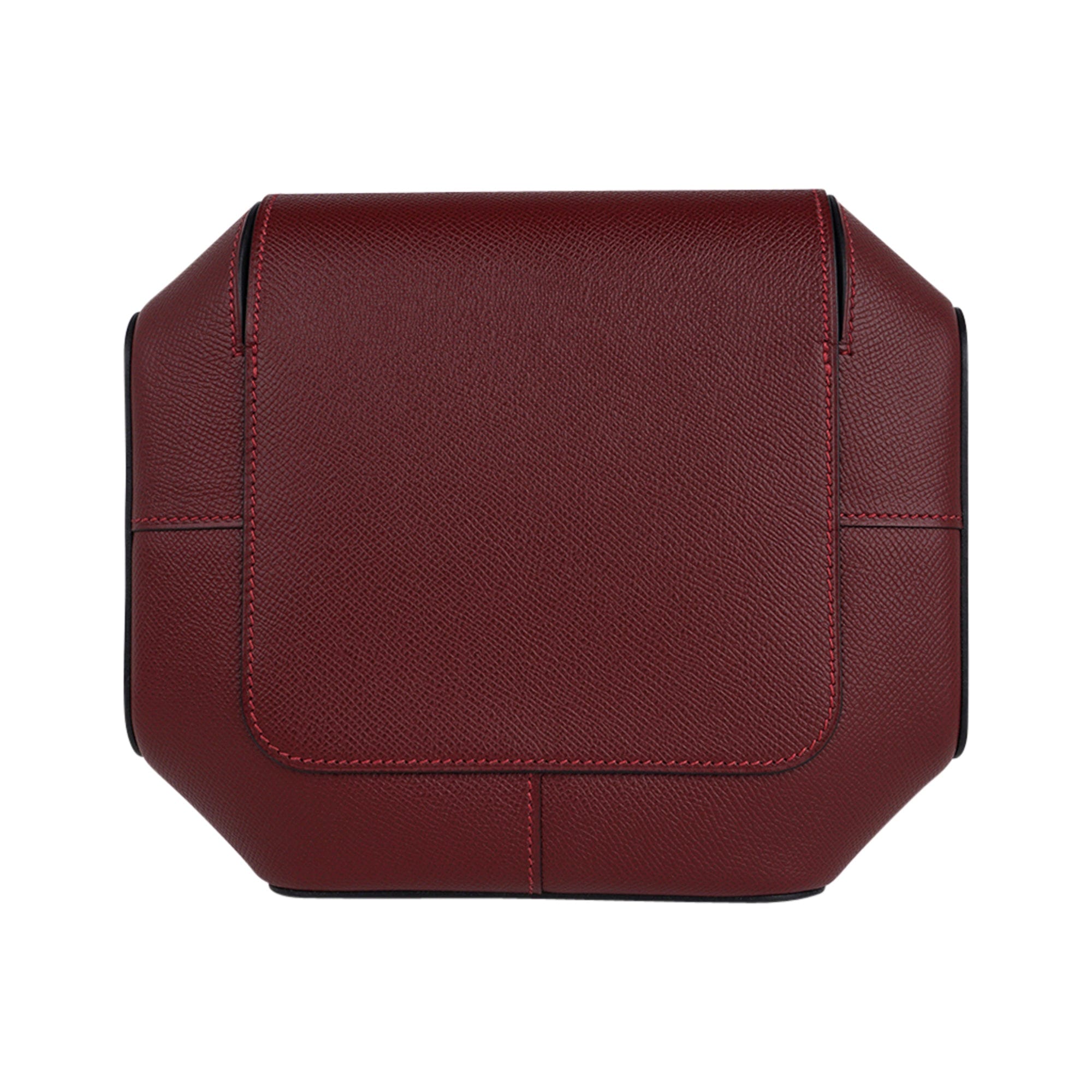 Hermes Clutch Burgundy Leather