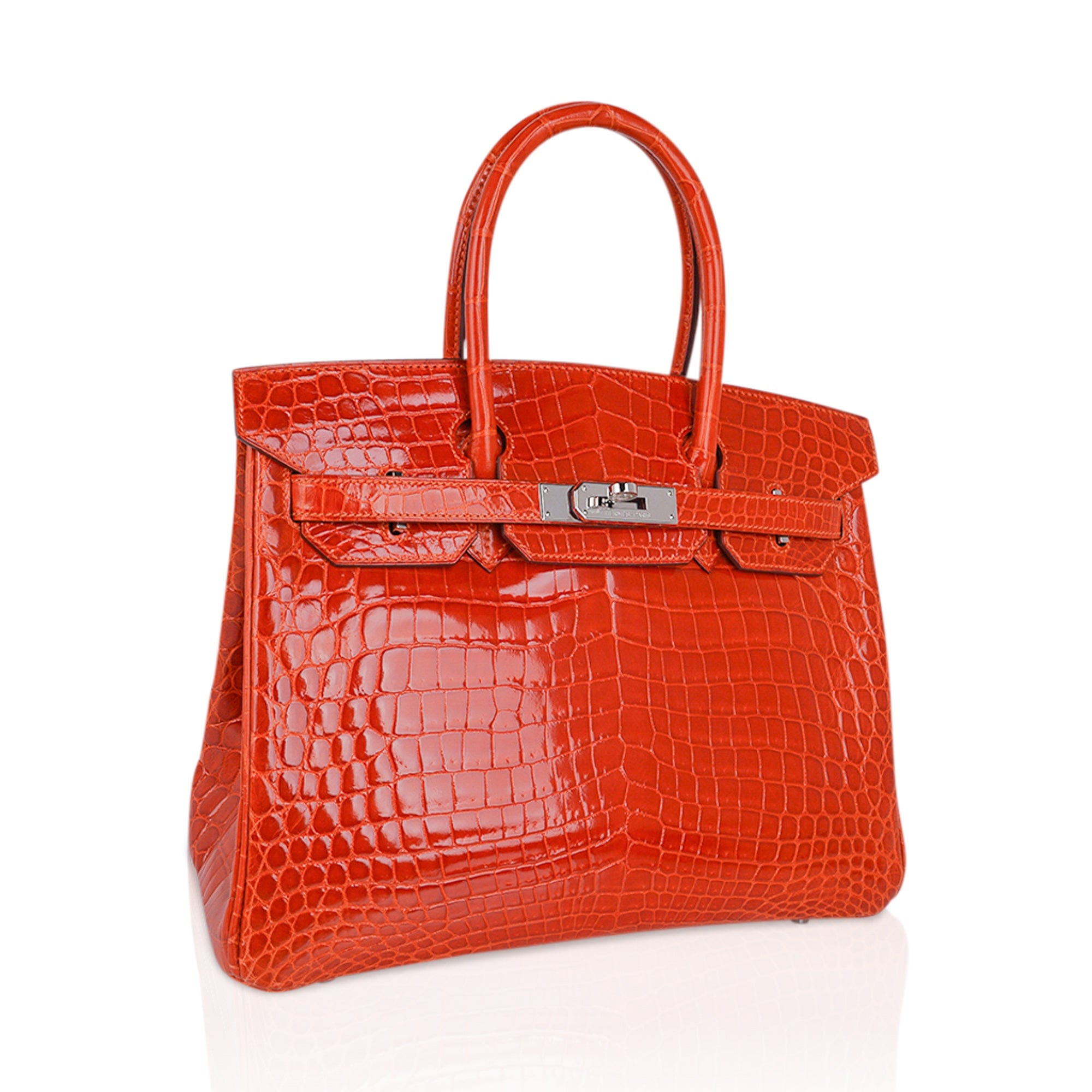 Birkin crocodile bag Hermès Orange in Crocodile - 2286919