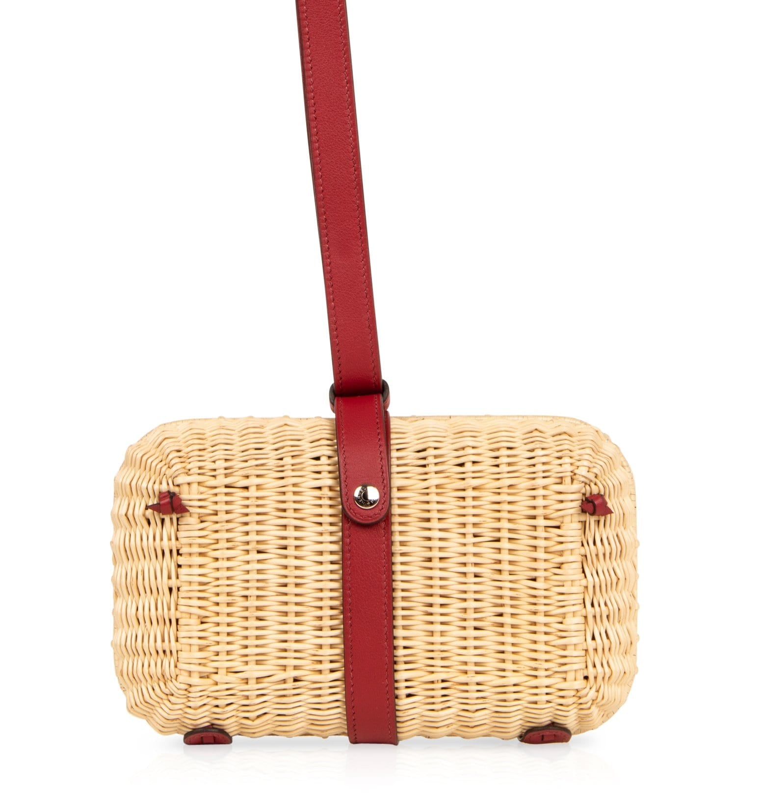 A LIMITED EDITION ROUGE SELLIER SWIFT LEATHER & OSIER PICNIC