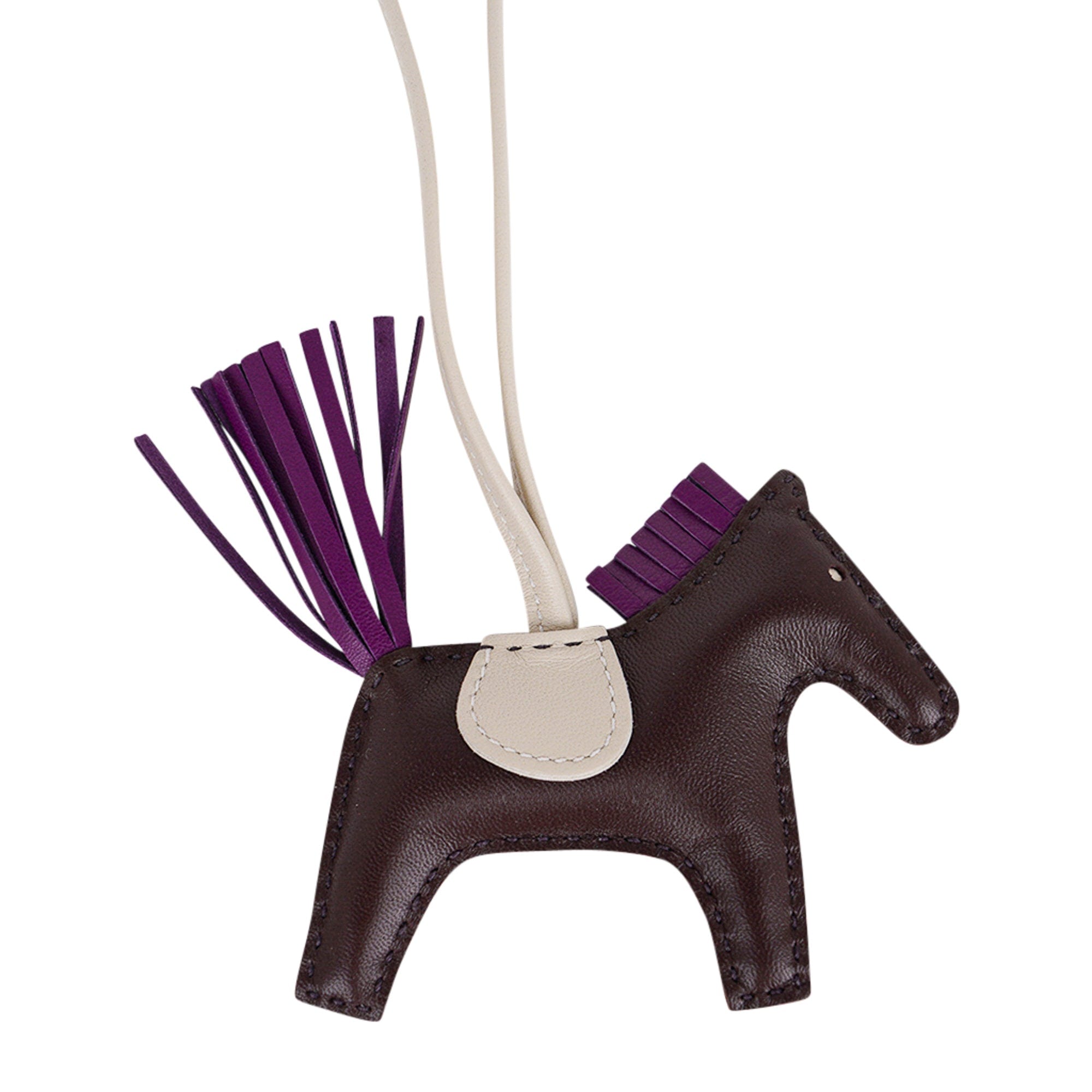 HermesRodeo PM Bag Charm Rouge Sellier/ Craie/ Violet – Mightychic