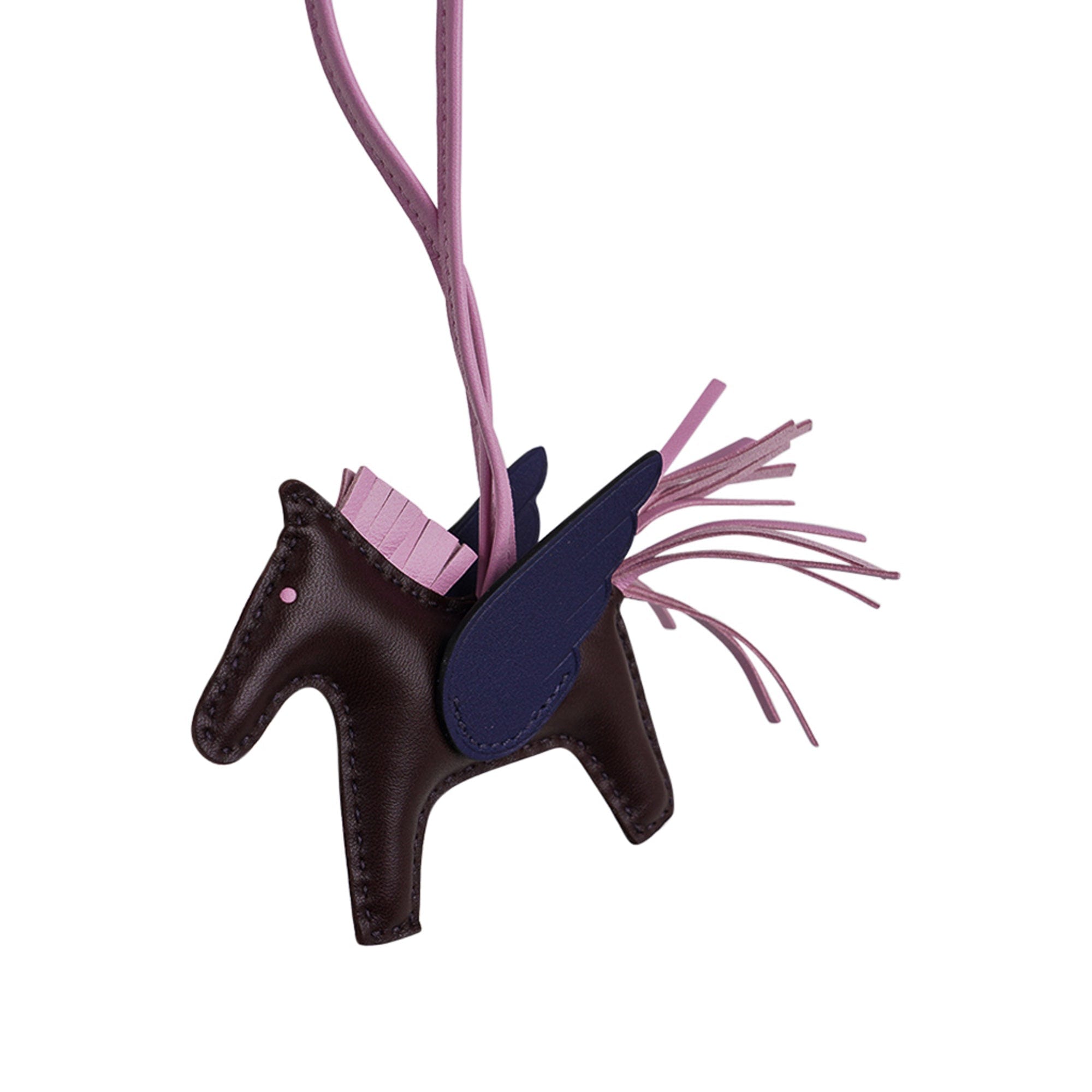 HERMES Milo Lambskin Grigri Rodeo Pegase Horse Bag Charm PM Rouge Sellier  Mauve Sylvestre Bleu Saphir 826622