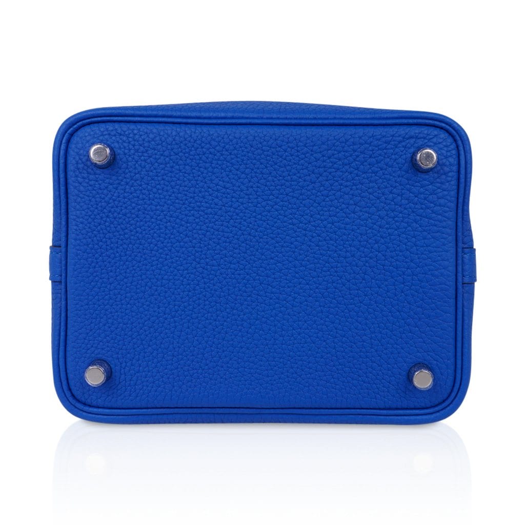 Hermès Picotin Lock 18 Tressage Light blue Leather ref.216348 - Joli Closet