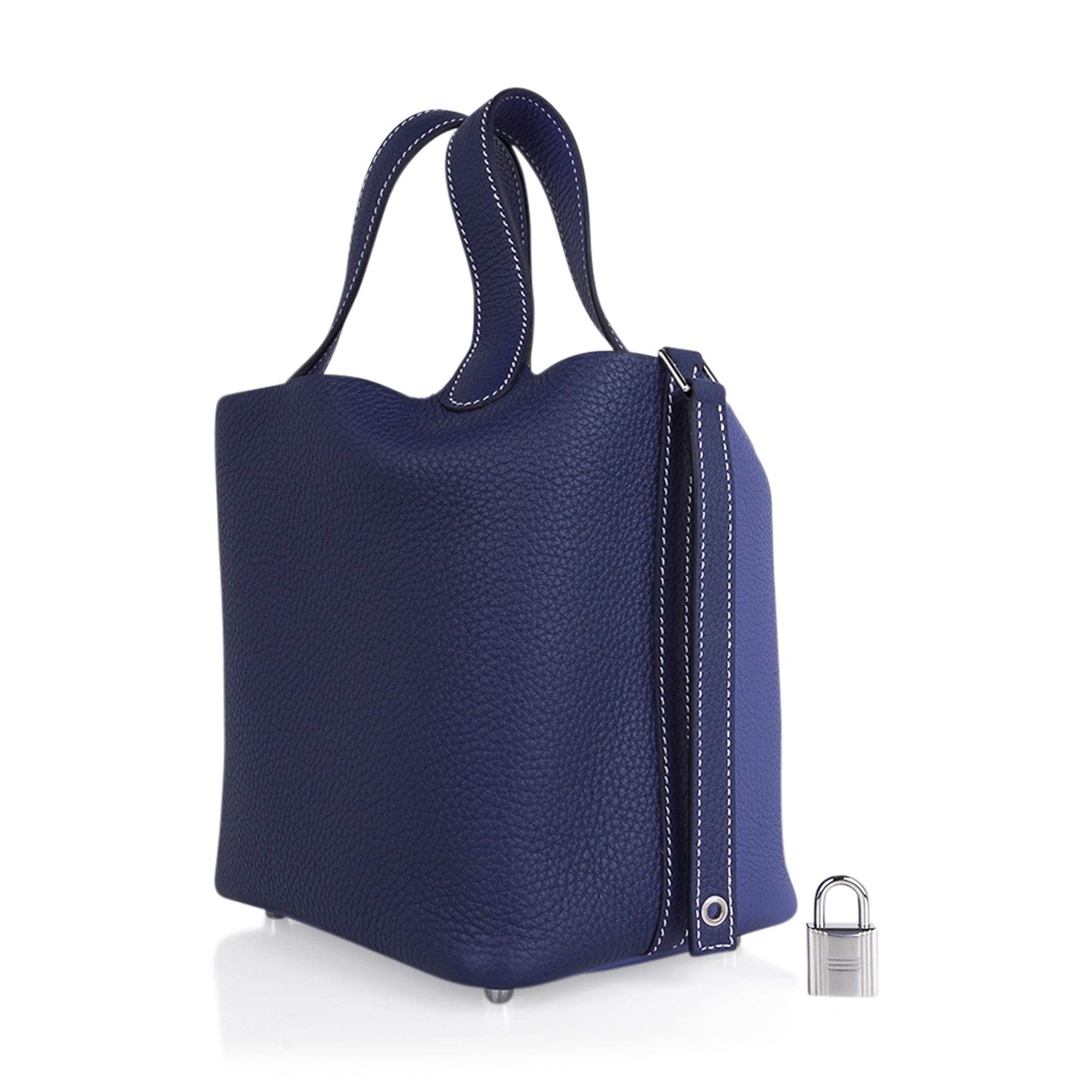 Hermes Picotin Eclat Lock 18 Bag Bleu Saphir / Bleu Brighton