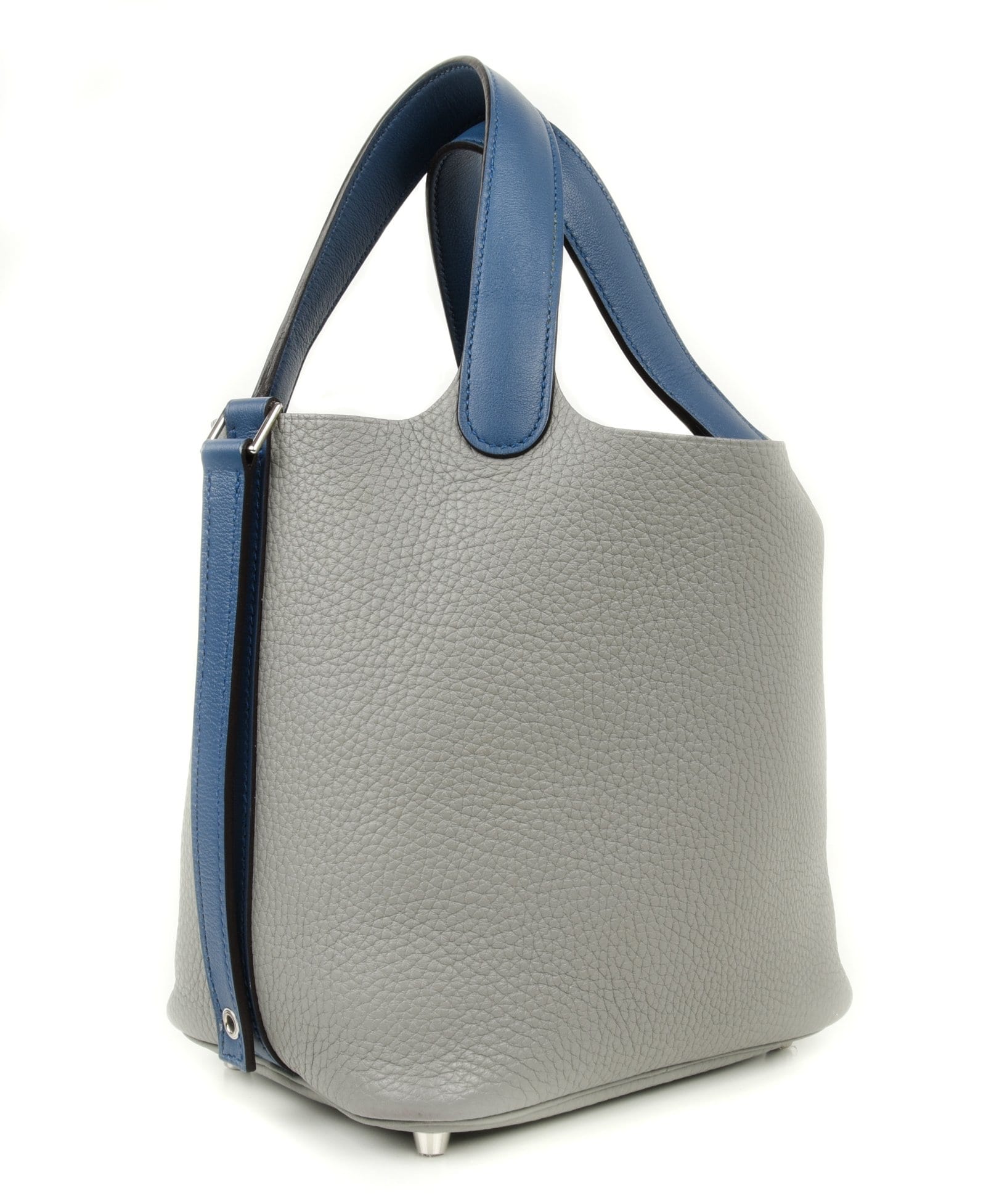 Hermes Picotin Lock Touch Bag 18cm Gris Mouette Blue Agate Limited Edi ...