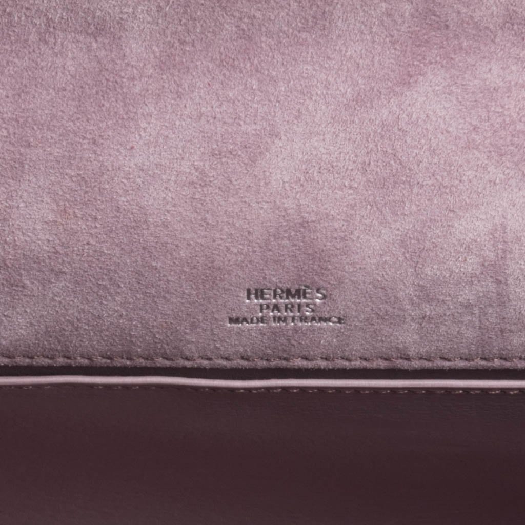 Hermes Kelly Cut Clutch Bag Ocre Doblis Palladium Hardware Limited