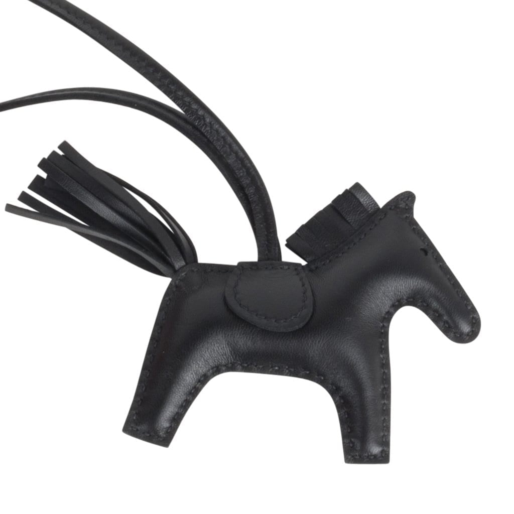 Hermes SO Black Grigri Horse Rodeo Bag Charm PM – Madison Avenue