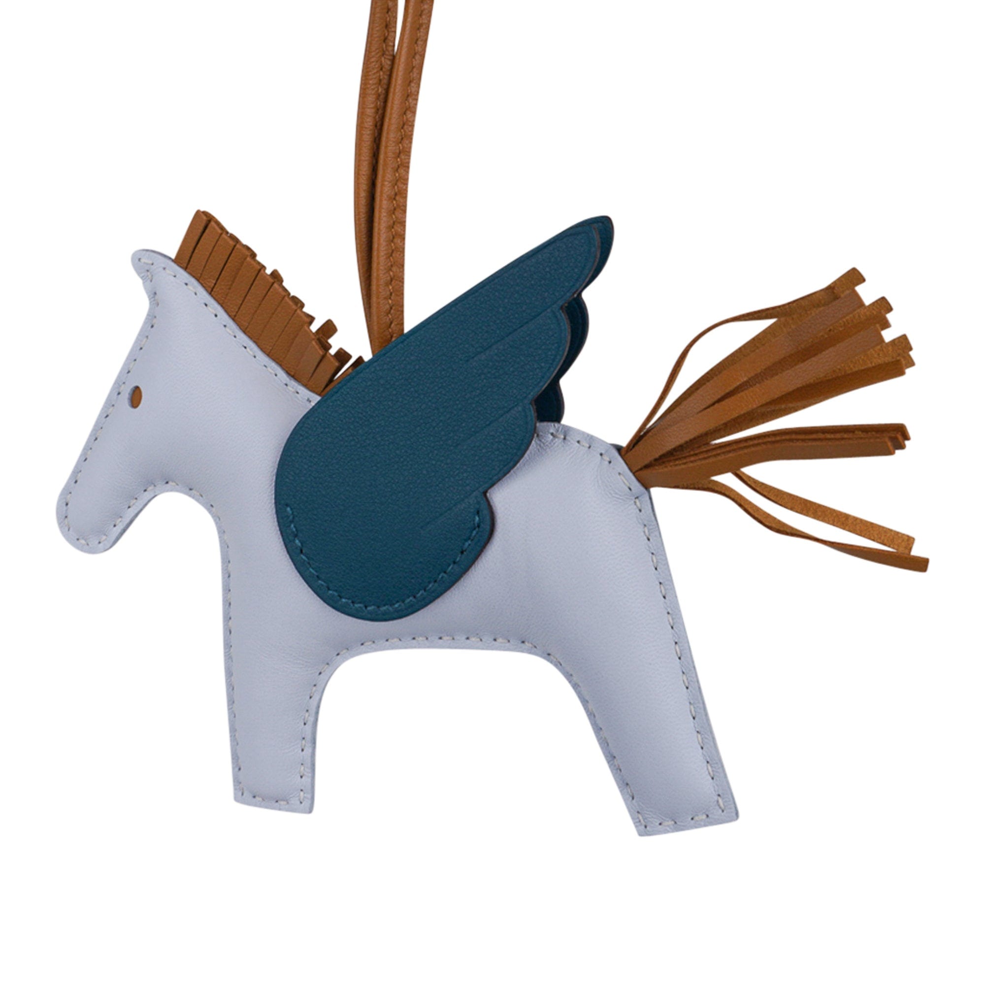 Hermes Rodeo charm Pegasus PM Blue brume/Sesame/Vert bosphore