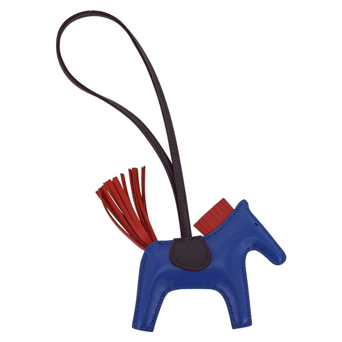 Hermes Bleu France/Mauve Sylvestre/Rouge Sellier Grigri Horse