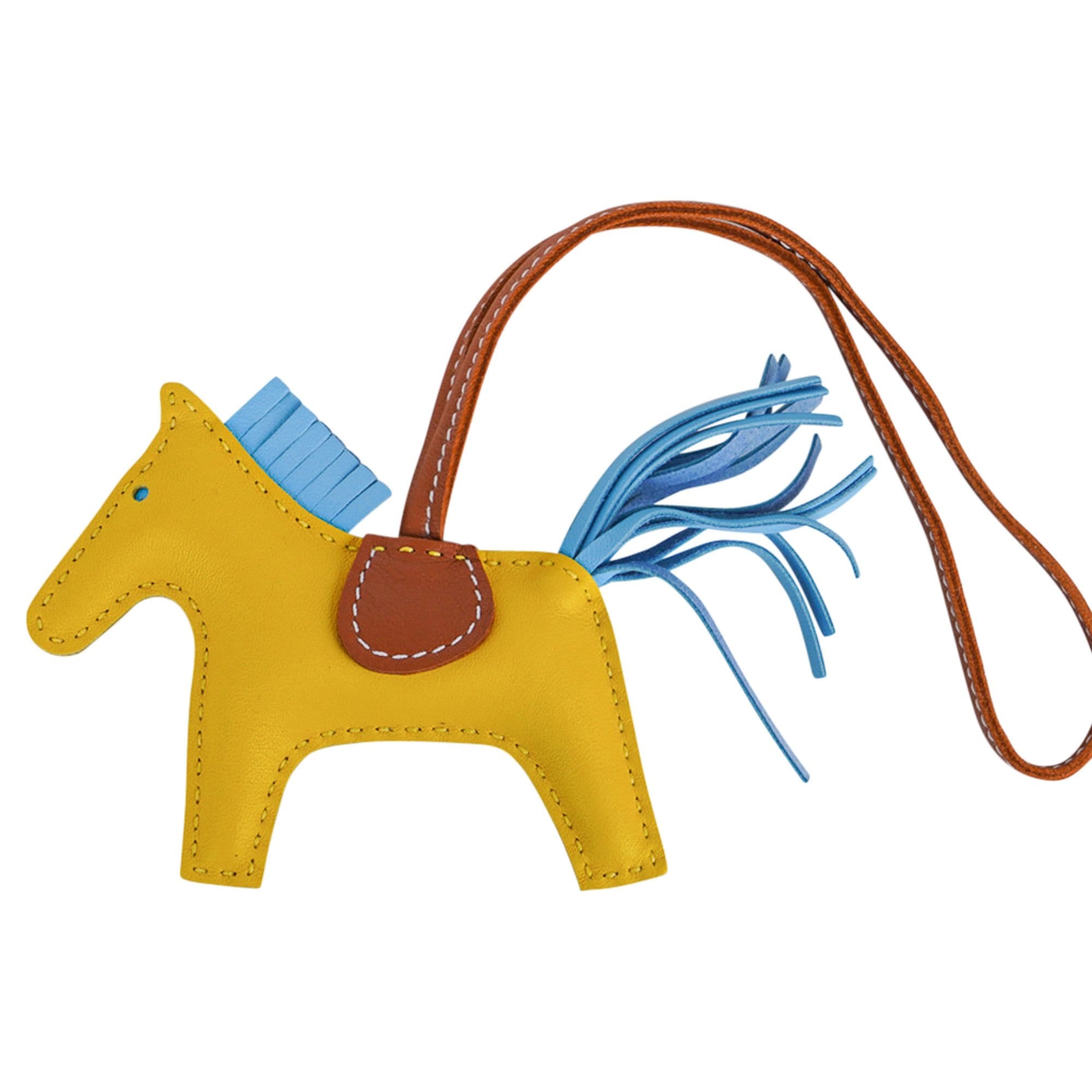 Hermes Craie Grigri Horse Rodeo Bag Charm PM
