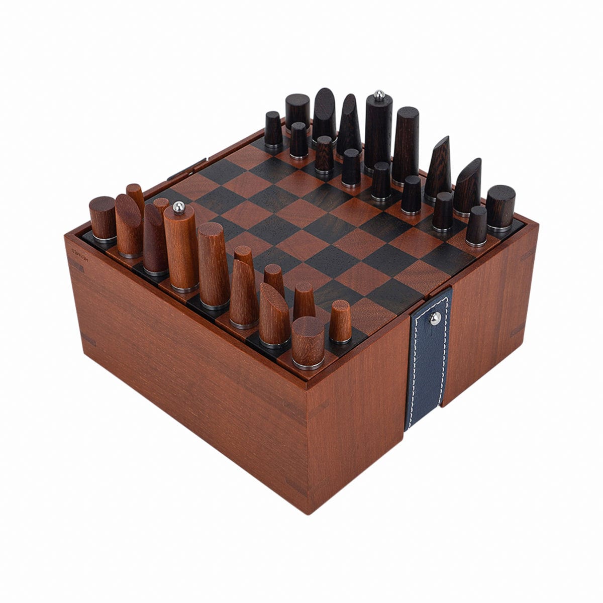 Hermes Samarcande Chess Set Sycamore Mahogany Crocodile Handles