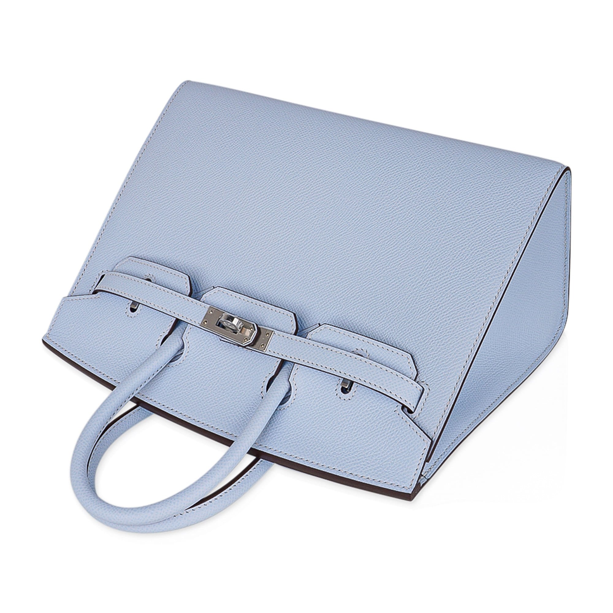 Hermes Birkin 25: Blue Leather Handbag