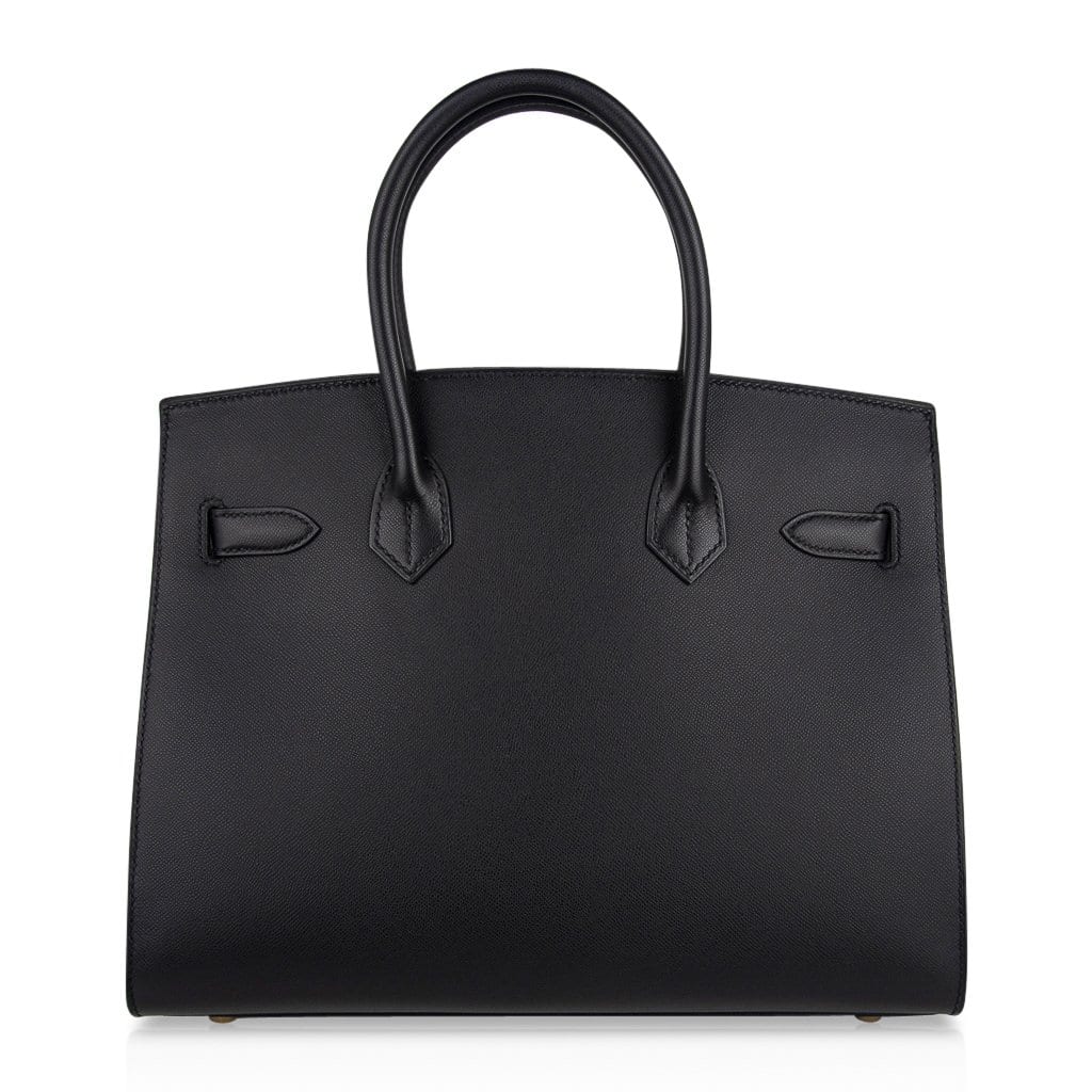 Hermes Birkin Sellier Limited Edition 30 Bag Black Veau Graine Monsieur Laiton