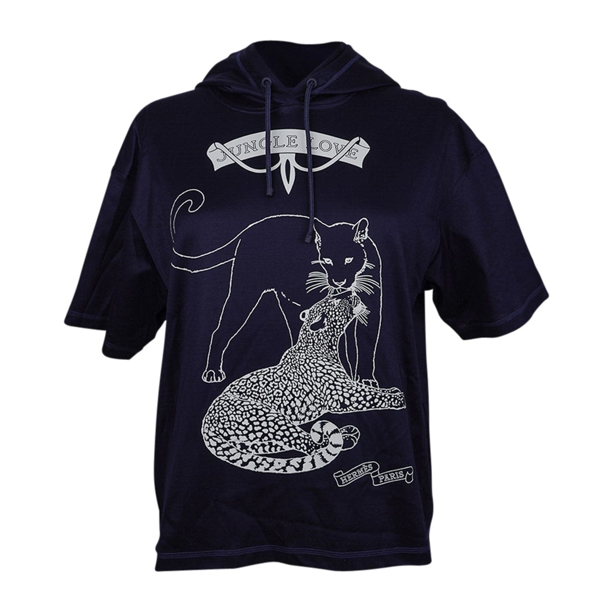 Hermes T-Shirt Hoodie Jungle Love Marine / White 40 / 8