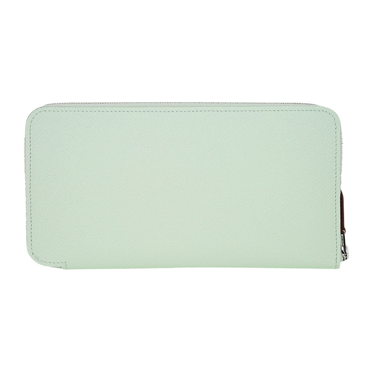 Authentic Hermes White Epsom Leather Azap Silk'in Classic Wallet