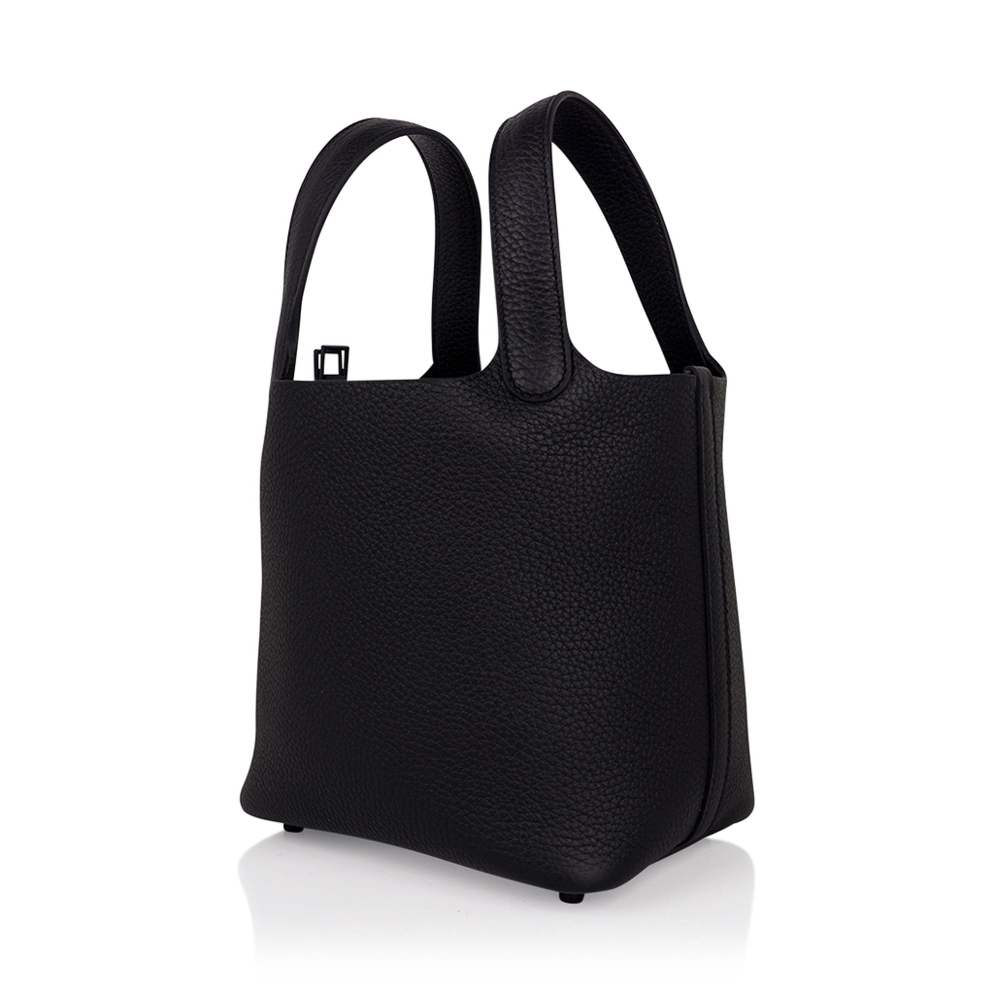Picotin leather tote Hermès Black in Leather - 36005477