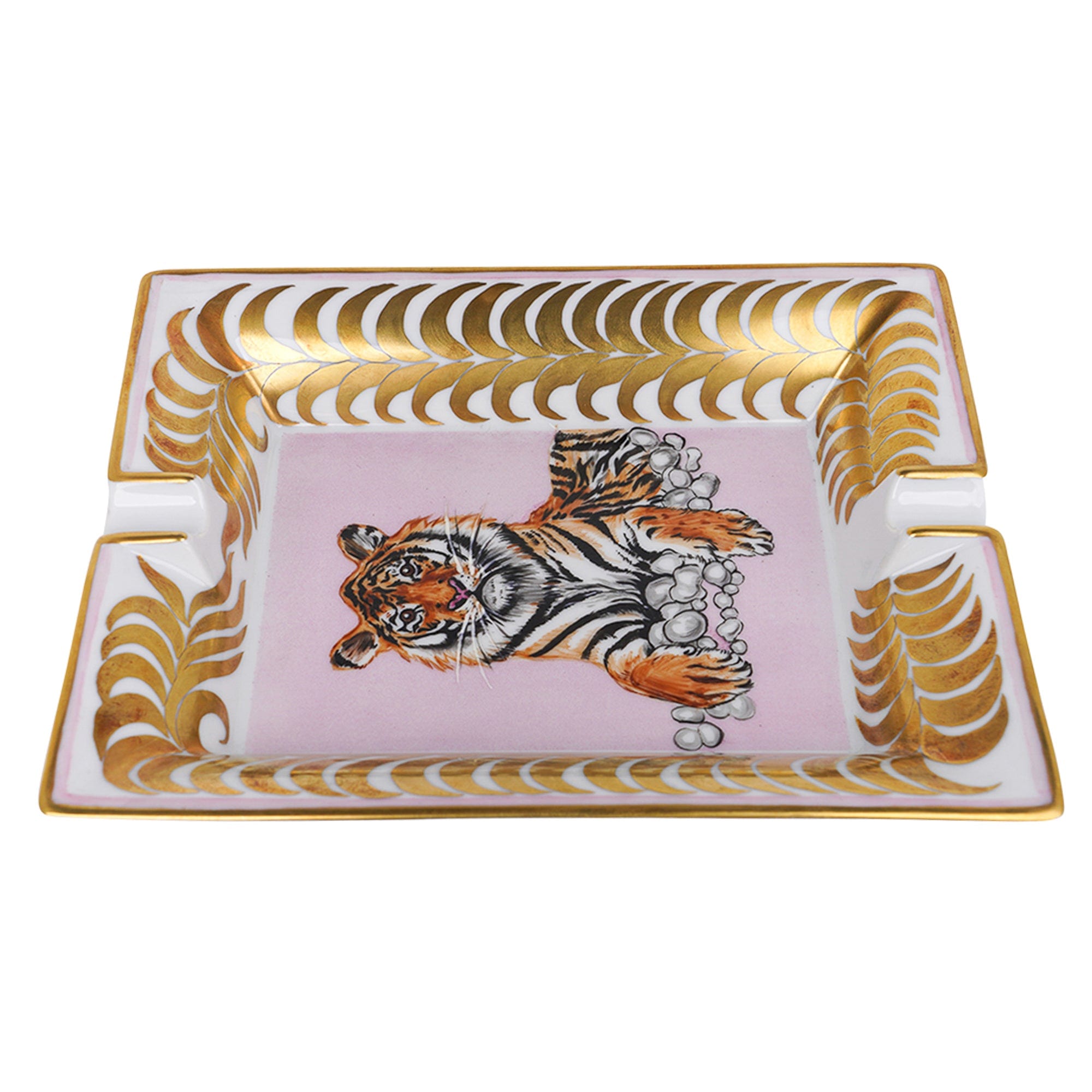 Hand-painted Tiger on Louis Vuitton Card Holder