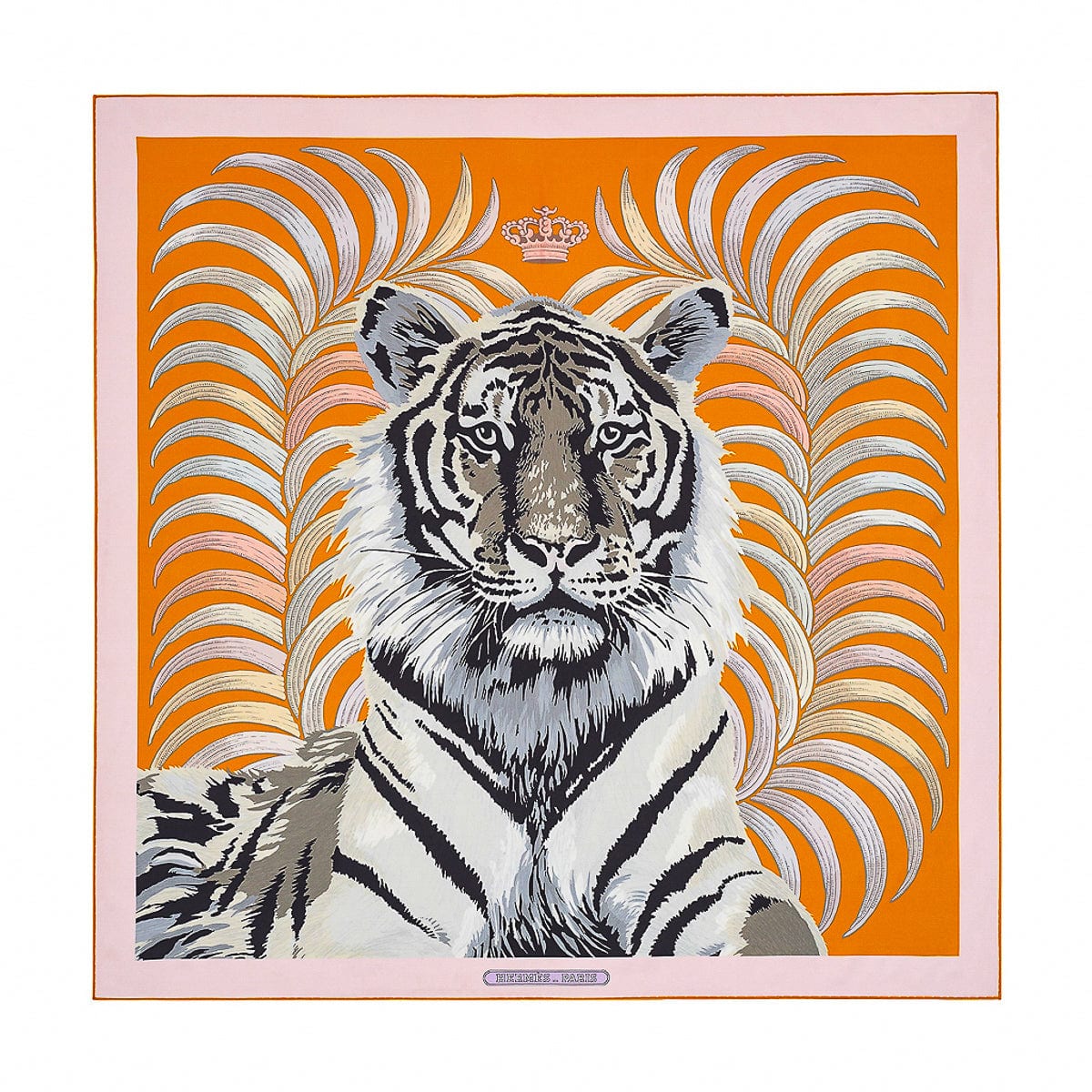 Hermes Silk Scarf 90 Tigre Royal Double Face Orange/ Rose/ Anthracite –  Mightychic